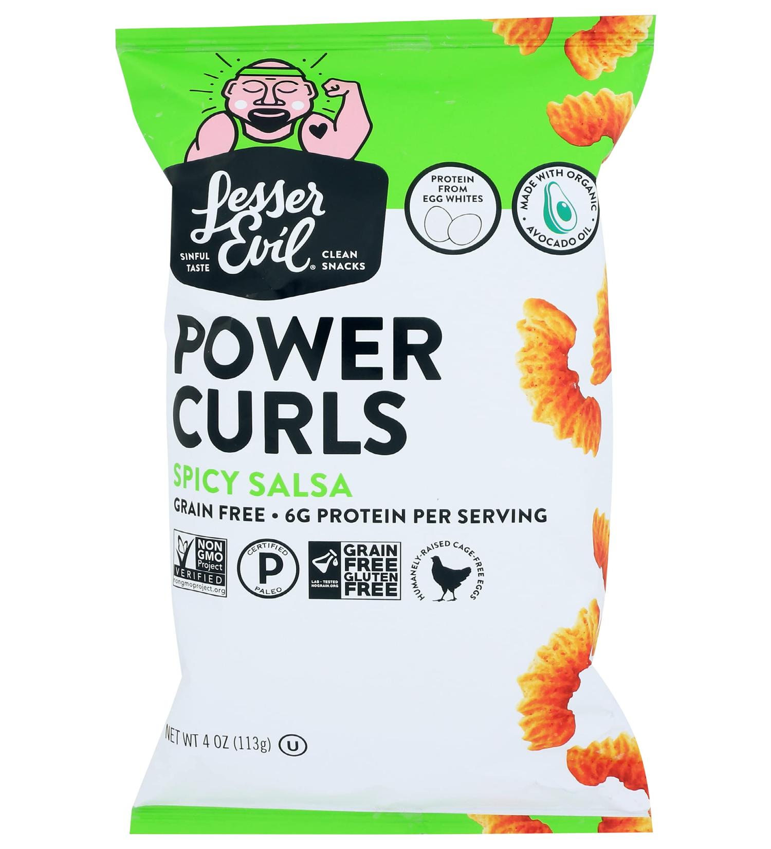 Shop LesserEvil Egg White Curls Spicy Salsa - 4 oz Healthy Snack - Buy Online on GoSupps.com