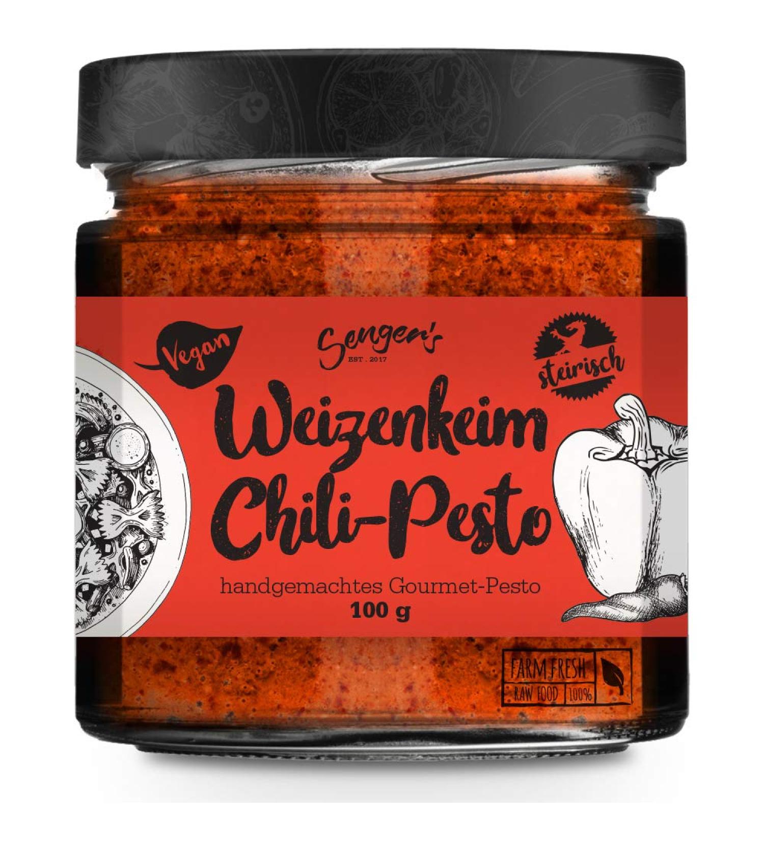  Senger's Sengers Pesto Chile Vegan Paste 100% Superfood from Austria 100g - Buy Online on GoSupps.com