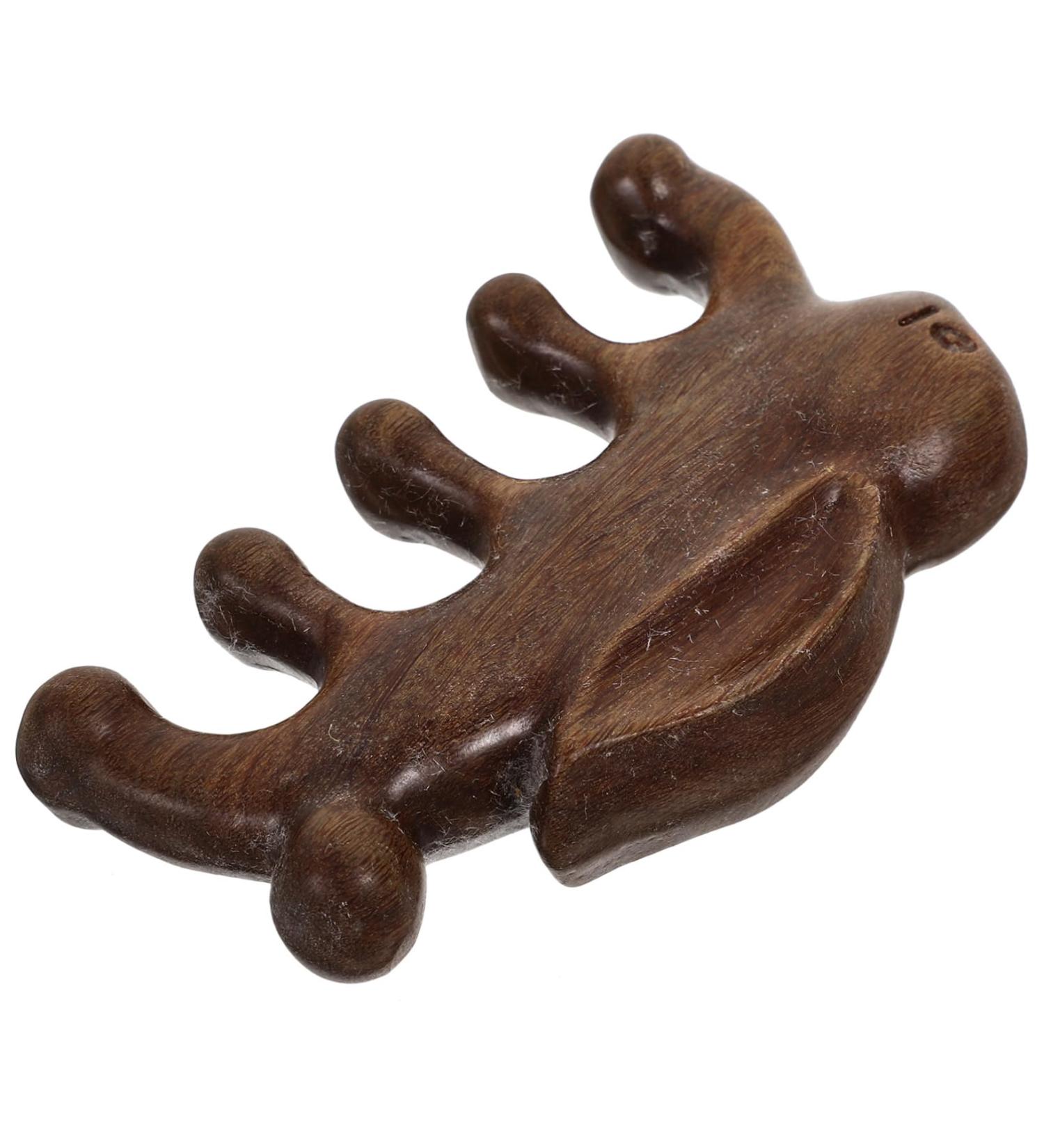Gogogmy Green Sandalwood Massage Comb - Portable Antistatic Wooden Scalp Ridge Tool for Head Massage & Hair Care - Buy Online on GoSupps.com