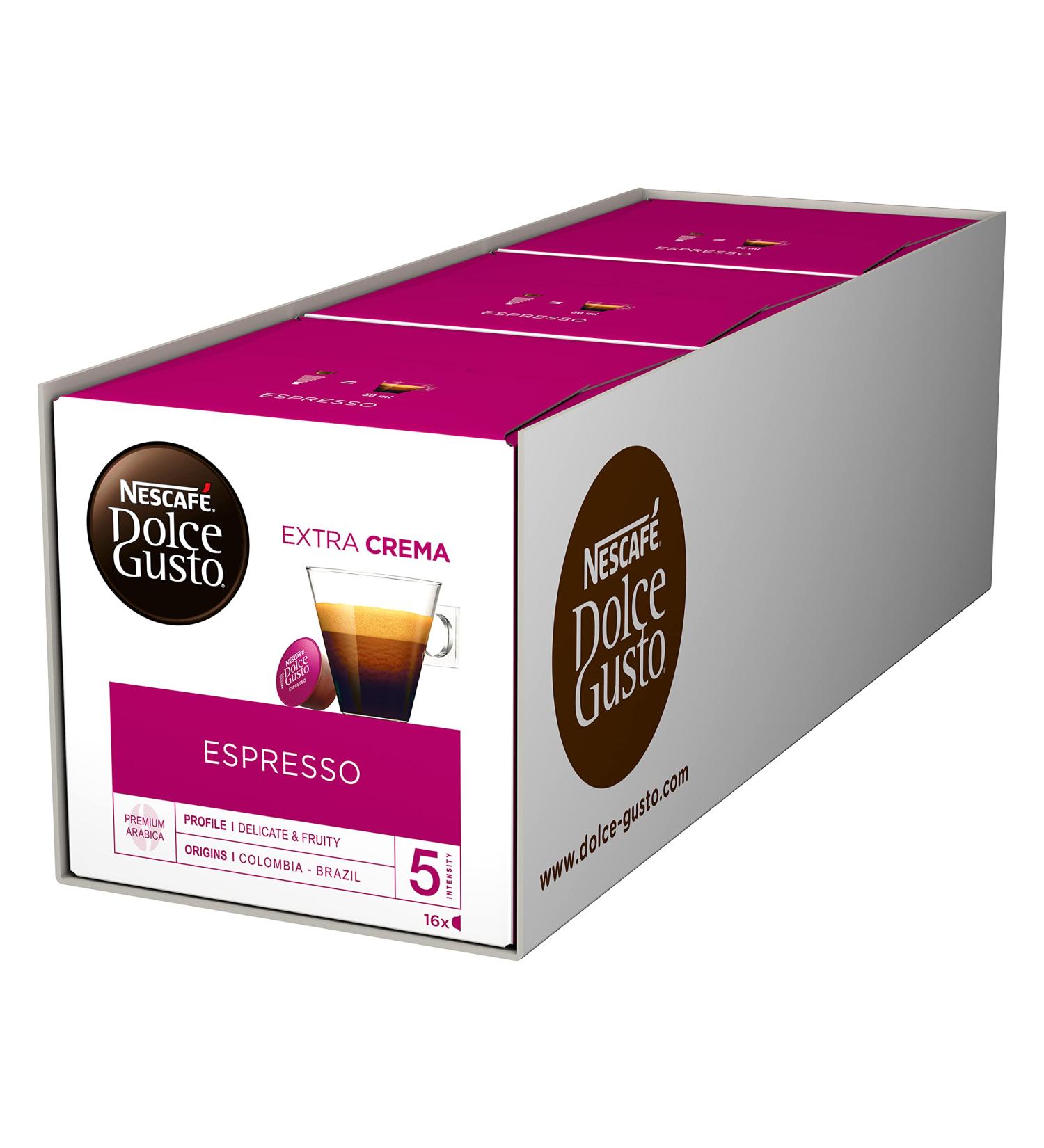 Nescaf Dolce Gusto Espresso - 48 Capsules 100% Arabica Fruity Notes & Velvet Crema - Buy Online Internationally - Buy Online on GoSupps.com