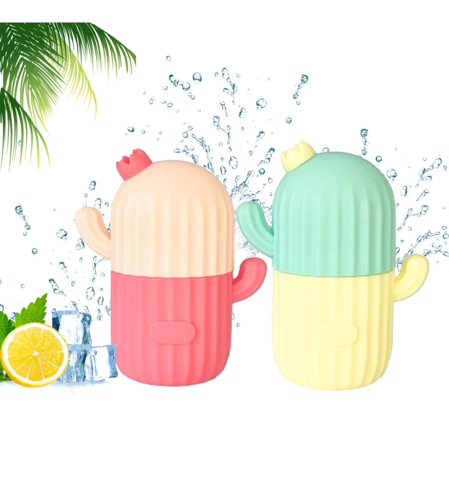 Rose Flower Ice Facial Roller 2pc/Set | Cute Cactus Shape | Reusable Ice Mold for Face | Reduce Puffiness & Pores | Facial Beauty Care Tool - Buy Online on GoSupps.com