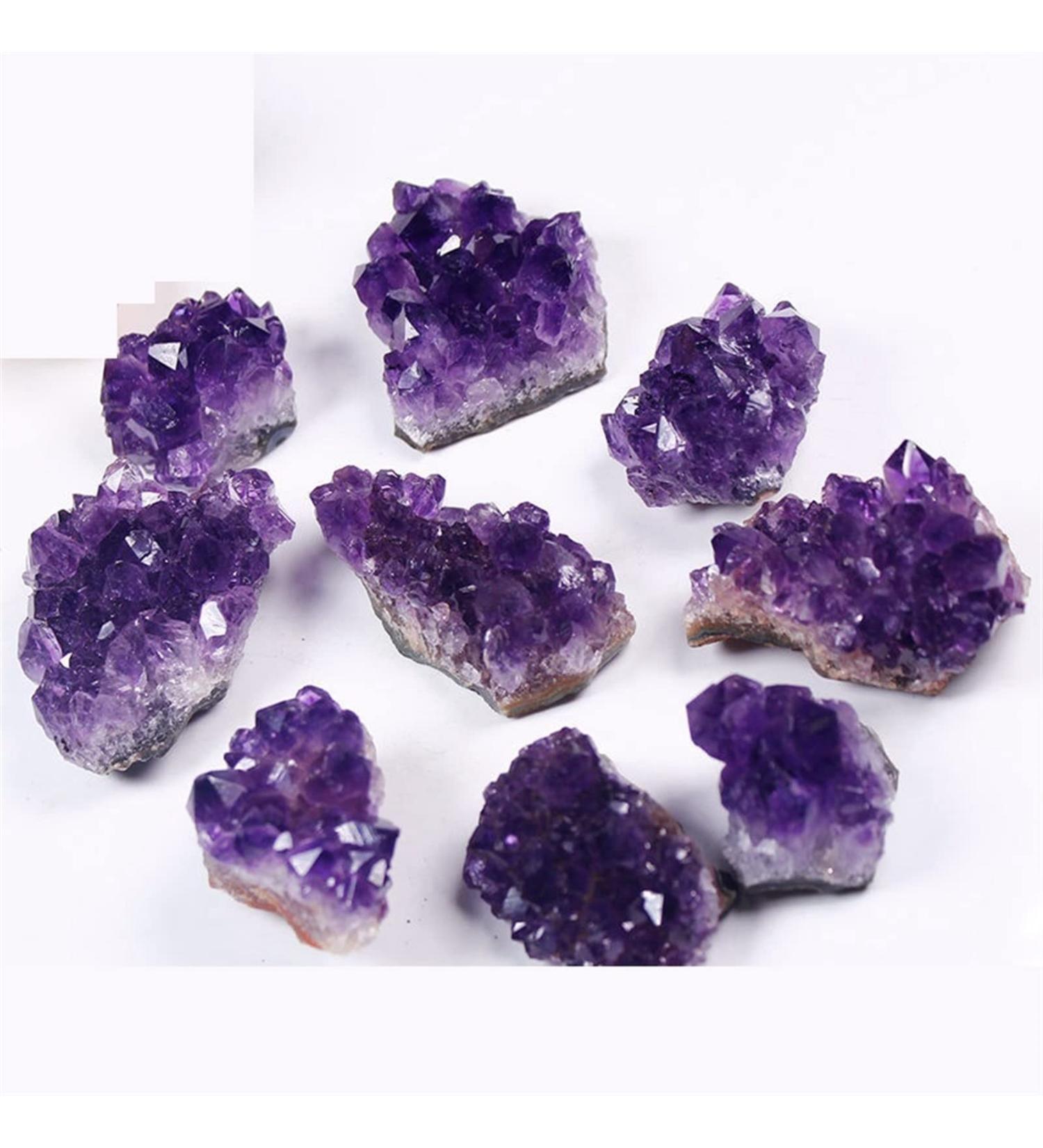 1/5/10PC 1PC/40-50g Natural Purple Amethyst Quartz Crystal Cluster Stone Druzy Geode Rock Specimens Ornament Home Decor Gift ZJGIDTEM (Color : Purple Size : 1Pc) 1Pc Purple - Buy Online on GoSupps.com