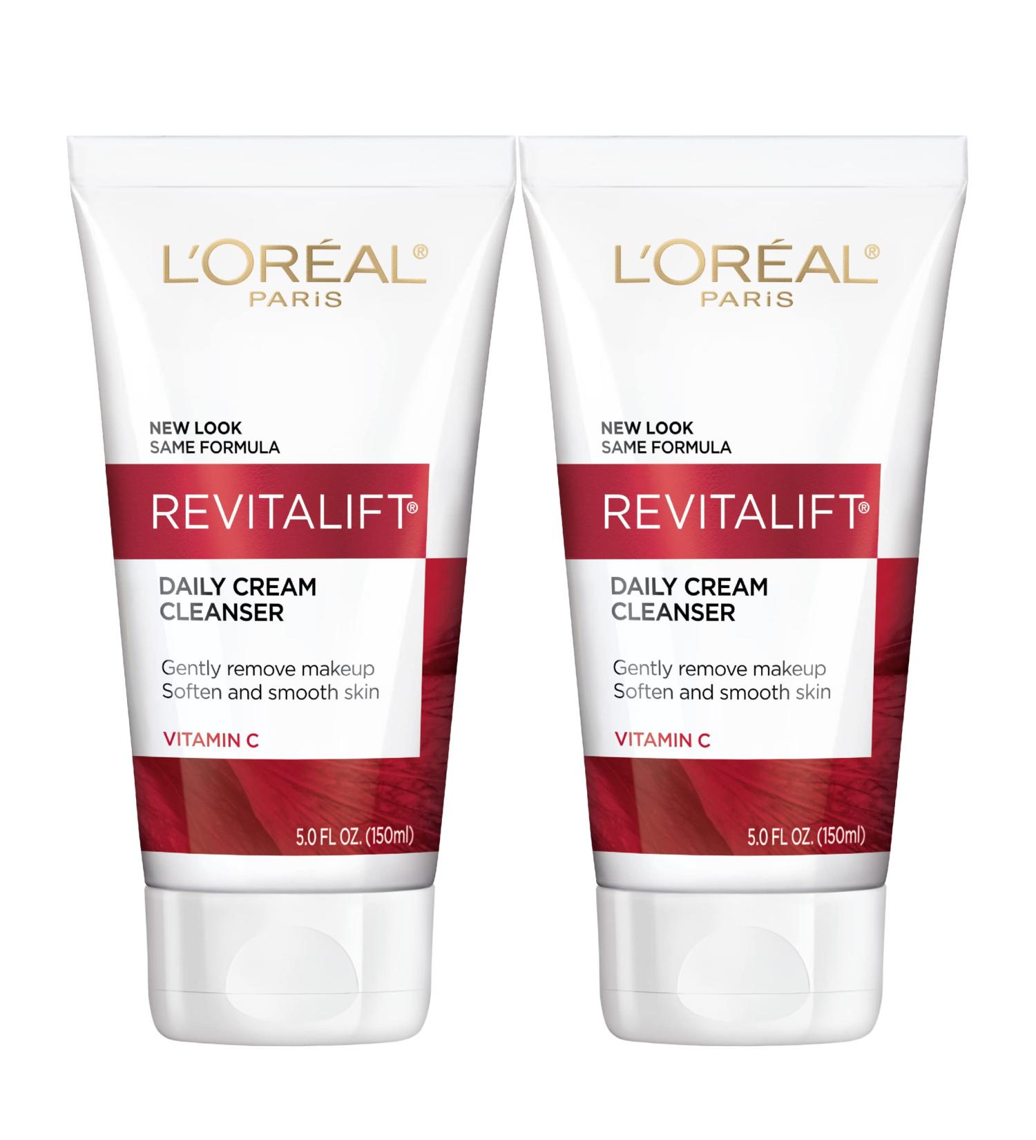 L'Or al Paris Revitalift Daily Cream Cleanser & Makeup Remover with Vitamin C - 5 fl. oz (Pack of 2) - Buy Online on GoSupps.com
