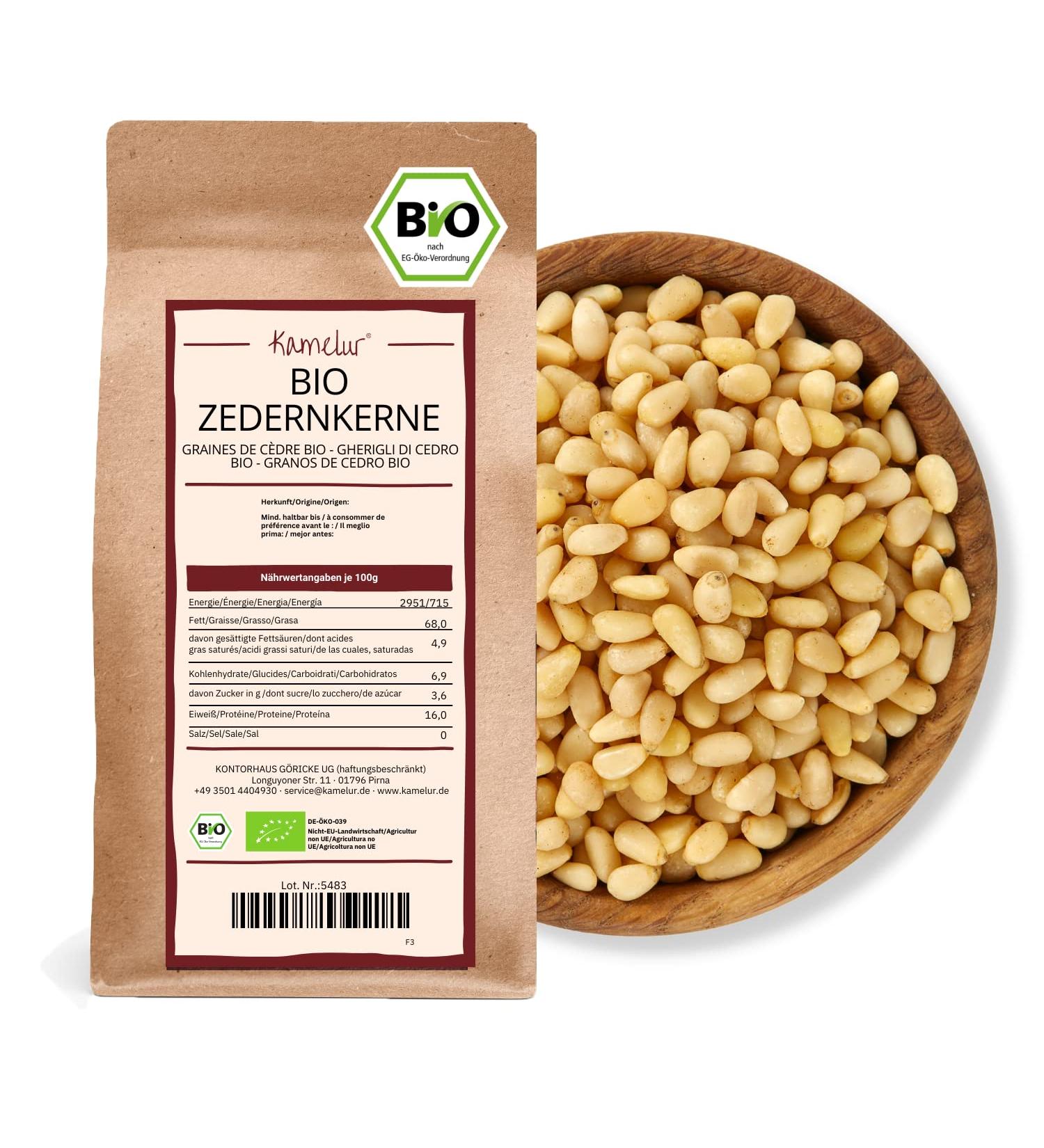 Buy Kamelur Siberian Organic Cedar Nuts - 1kg Wild-Collected Russian Kernels | Additive-Free Pine Nut Alternative - Buy Online on GoSupps.com
