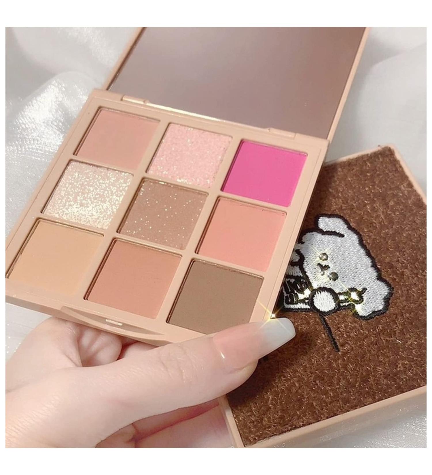 Beauty Palette Cute Dog Pearlescent Eyeshadow Palette 9 Colors Matte Glitter Eye Shadow Makeup Palette Natural Waterproof Eye Shadow Pallete - Buy Online on GoSupps.com