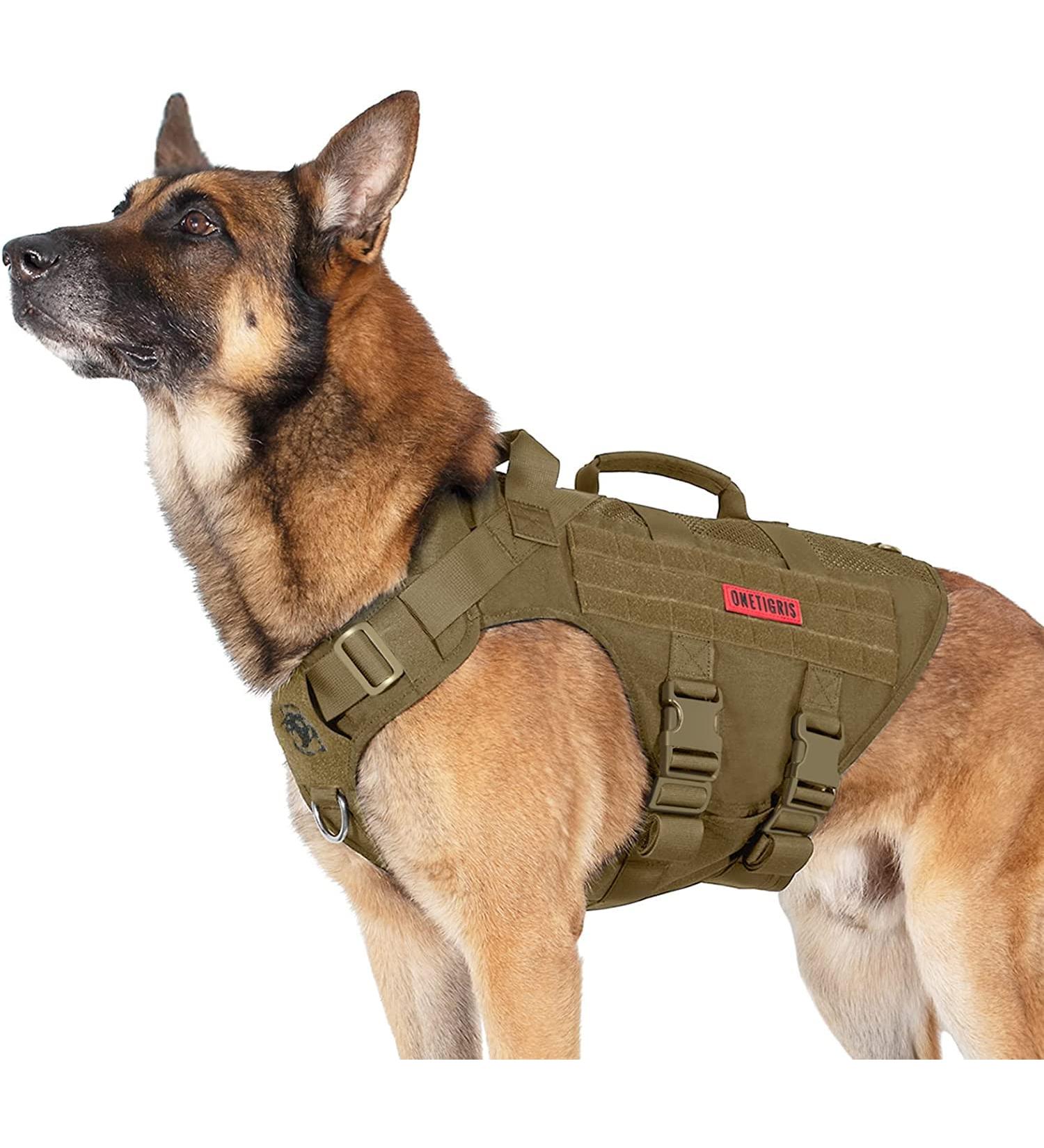 Oneigris No-Pull Dog Harness - Aire Mesh Adjustable Safety Vest for Large/Medium Dogs | Ultra Breathable with 2 Handles | Brown XL (Neck: 51-74cm Breast: 79-102cm) - Buy Online on GoSupps.com