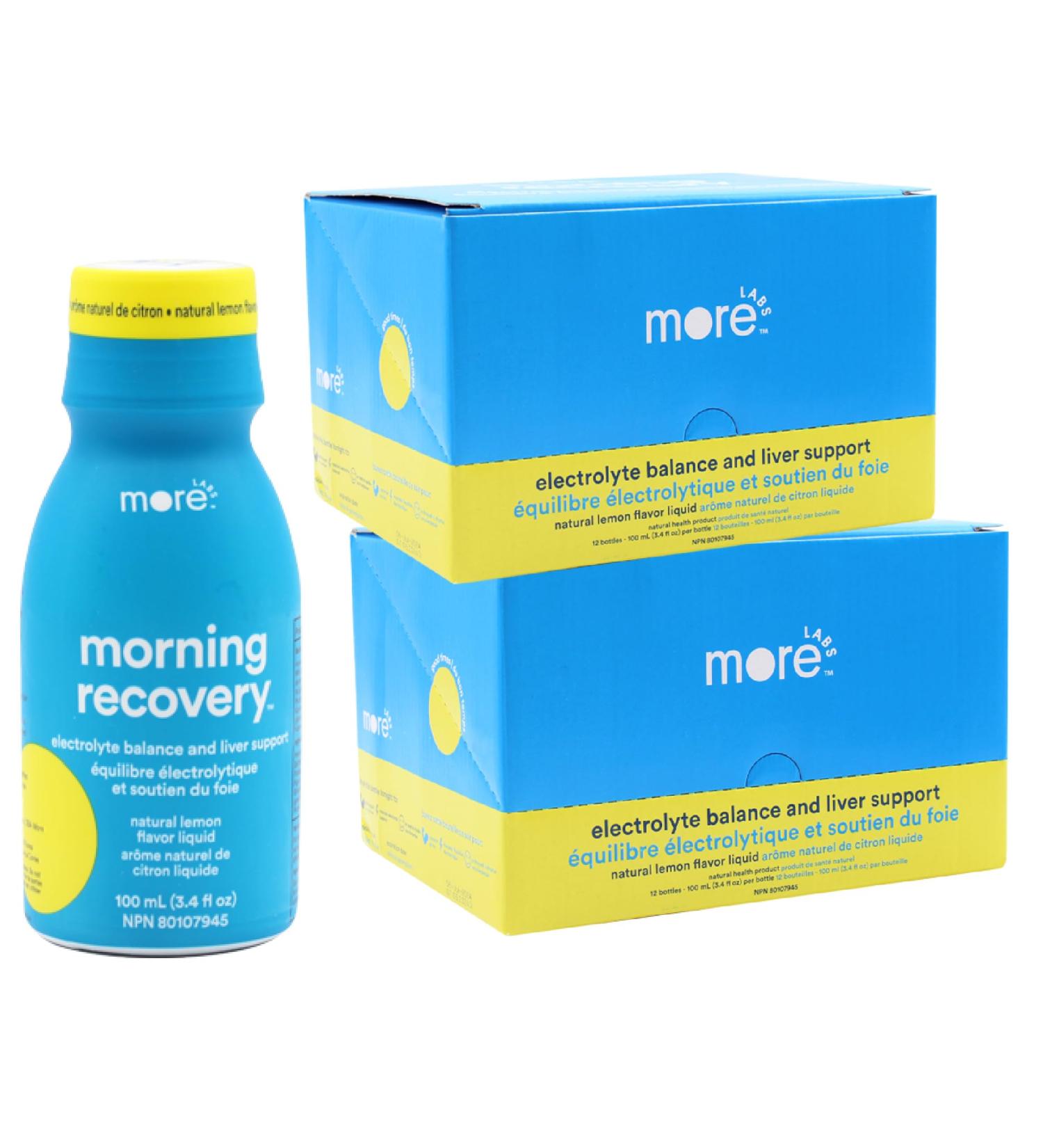 More Labs Morning Recovery Liver Support Drink (Pack of 24) Original Lemon Flavor Hovenia Dulcis Milk Thistle Prickly Pear Korean Red Ginseng B Vitamins Electrolytes No Artificial Flavors Lemon (Original) 100 ml (Pack of 24) - Buy Online on GoSupps.com