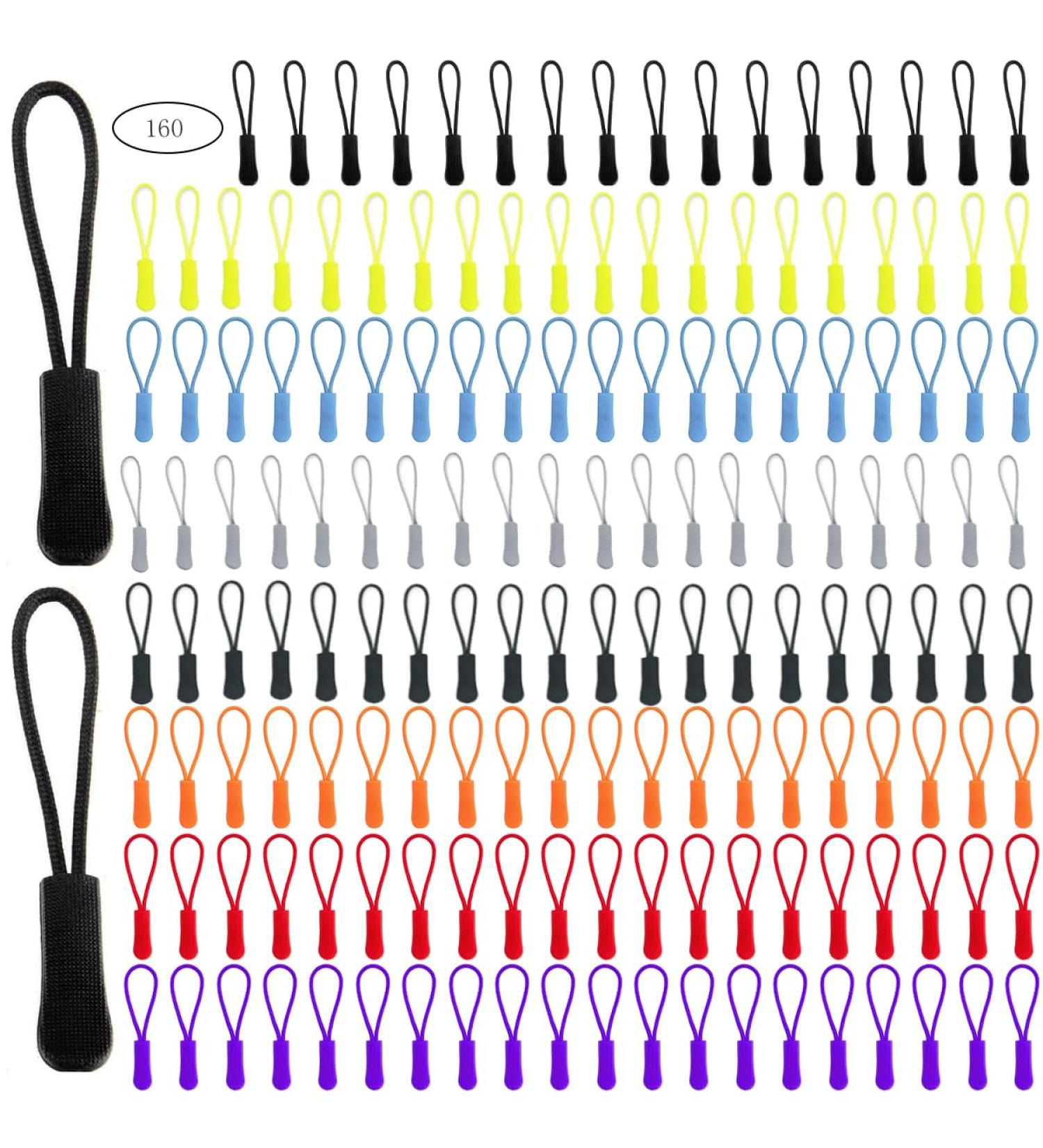 Liwein Zip Pendant Zipper - 160pcs Colorful Zipper Pulls for Easy Customization - International Shipping Available - Buy Online on GoSupps.com