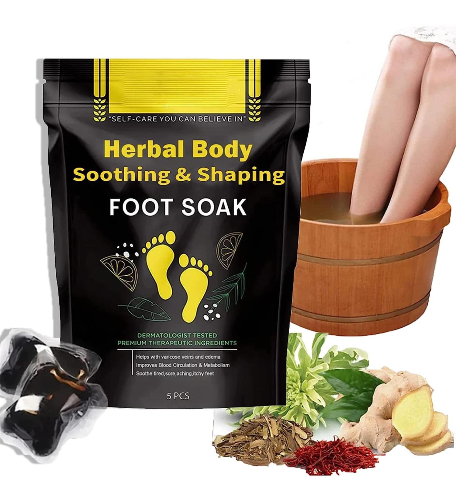 Herbal Detox&Shaping Cleansing Foot Soak Beads Slimwe Body Detox Foot Soak Relieve Foot Pressure and Improve Sleep (1 Box) - Buy Online on GoSupps.com