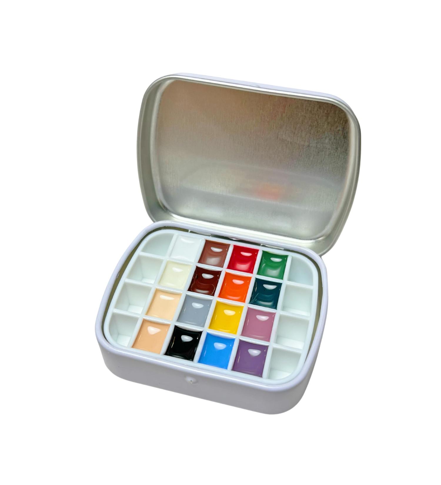 16-Color Narina Artist Palette with Mixing Pad & Mini Palettes - High Pigment Nail Art | 24 Grids Solid Colors International Shipping - Buy Online on GoSupps.com