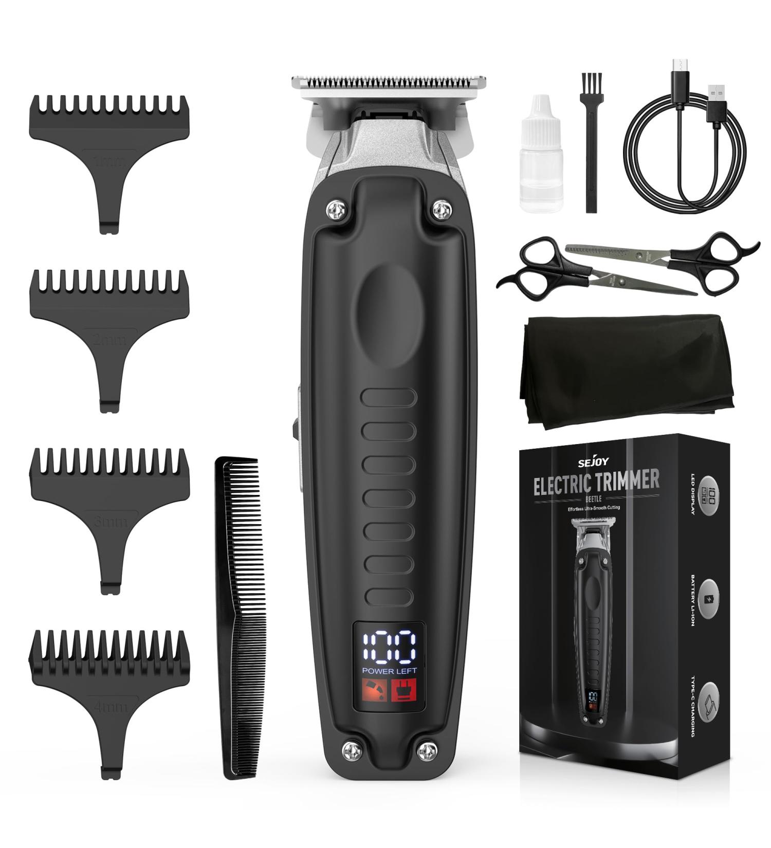 Sejoy Hair Clippers for Men | Professional Cordless Hair Trimmer Kit with LED Display | Ideal Gifts for Barbers & Home Use - Buy Online on GoSupps.com