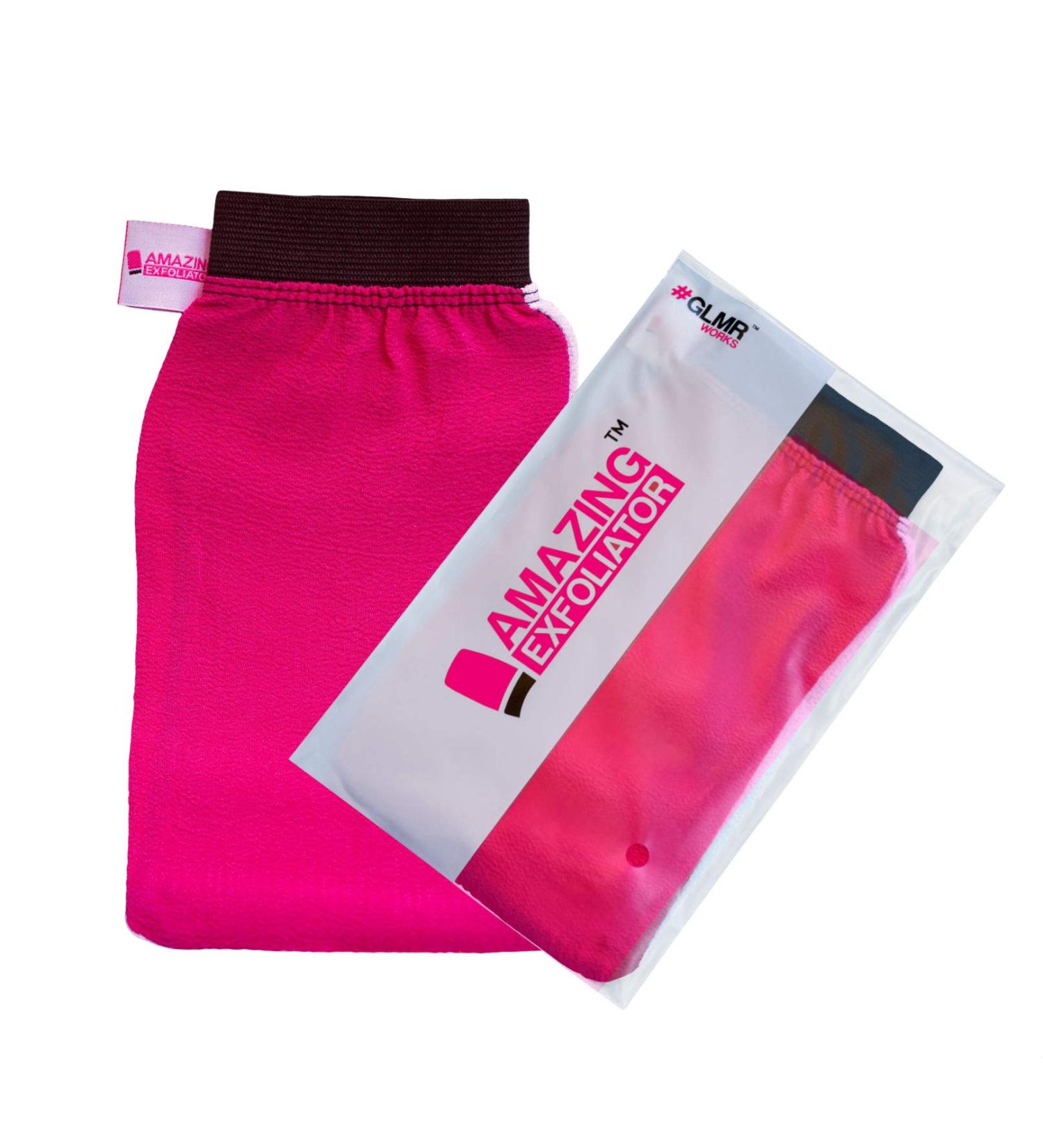 Glorious GLMR Works Exfoliating Mitt | Korean/Moroccan Kessa Style | Double Sided Viscose Rayon | Face & Body Exfoliator Glove - Buy Online on GoSupps.com