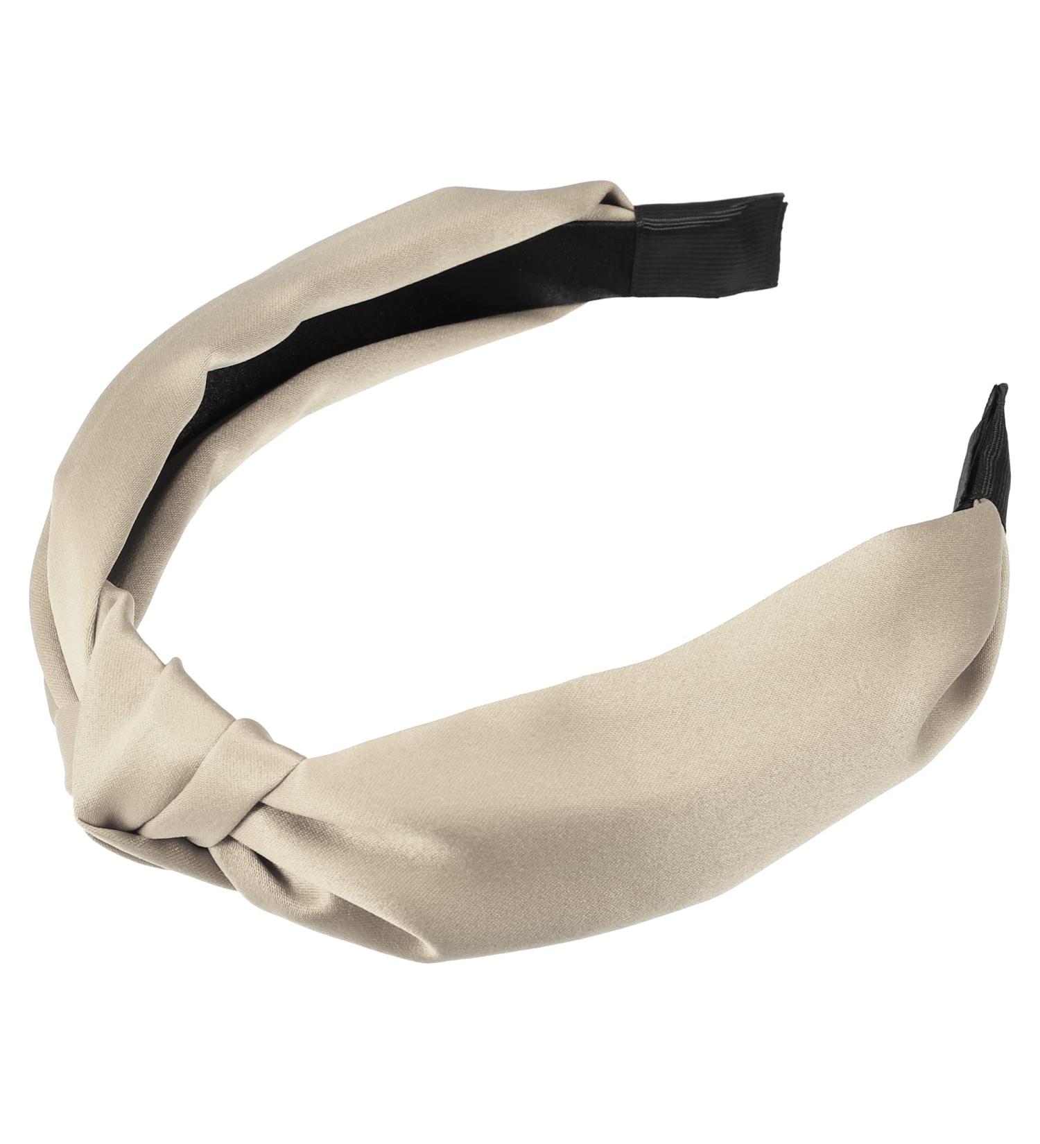 VOCOSTE Silk Knotted Headband for Women - Champagne - 1.2 Inch Wide - Buy Online on GoSupps.com