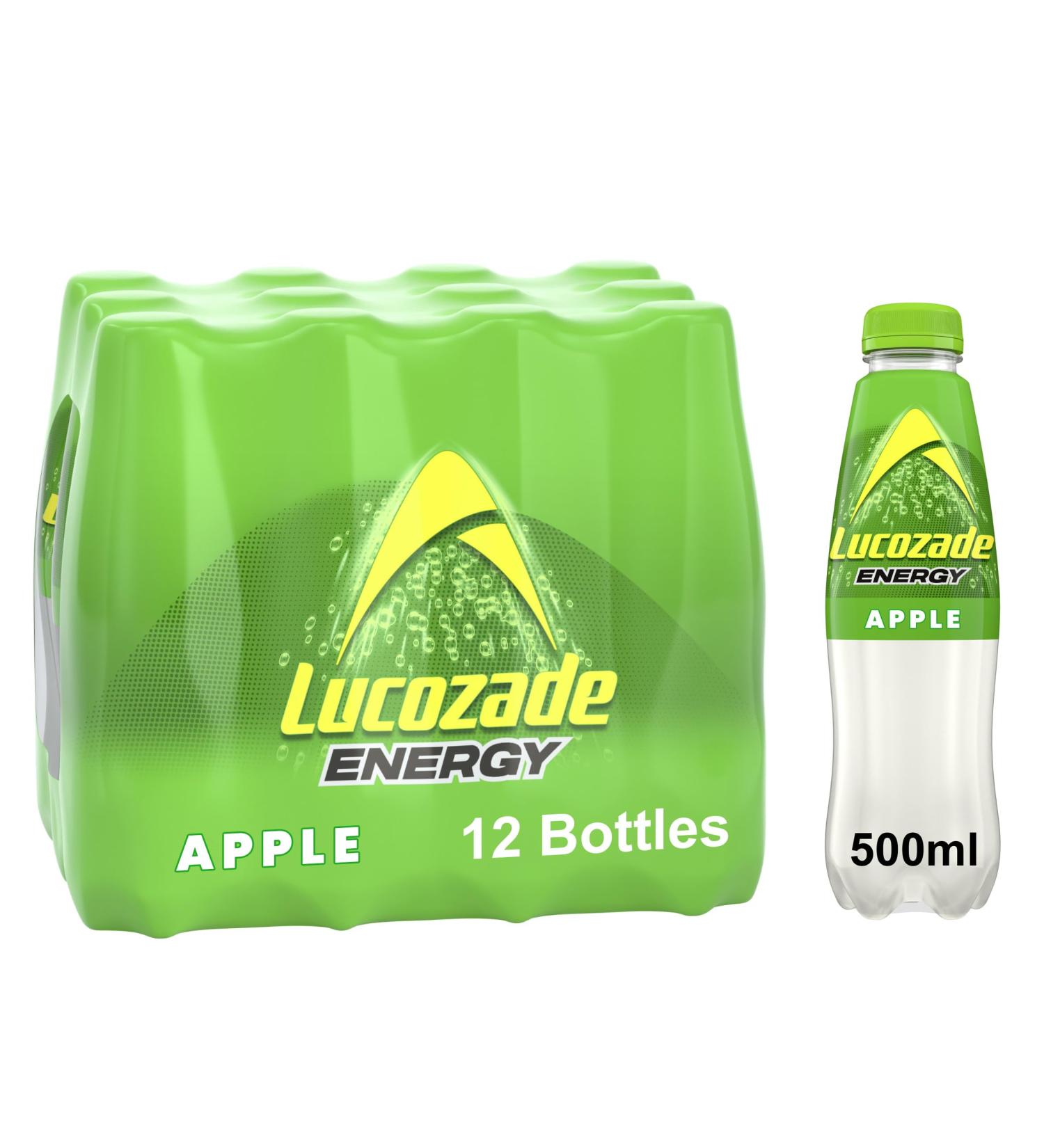  Lucozade Lucozade Energy Apple Pack of 12 x 500ml bottles - Buy Online on GoSupps.com