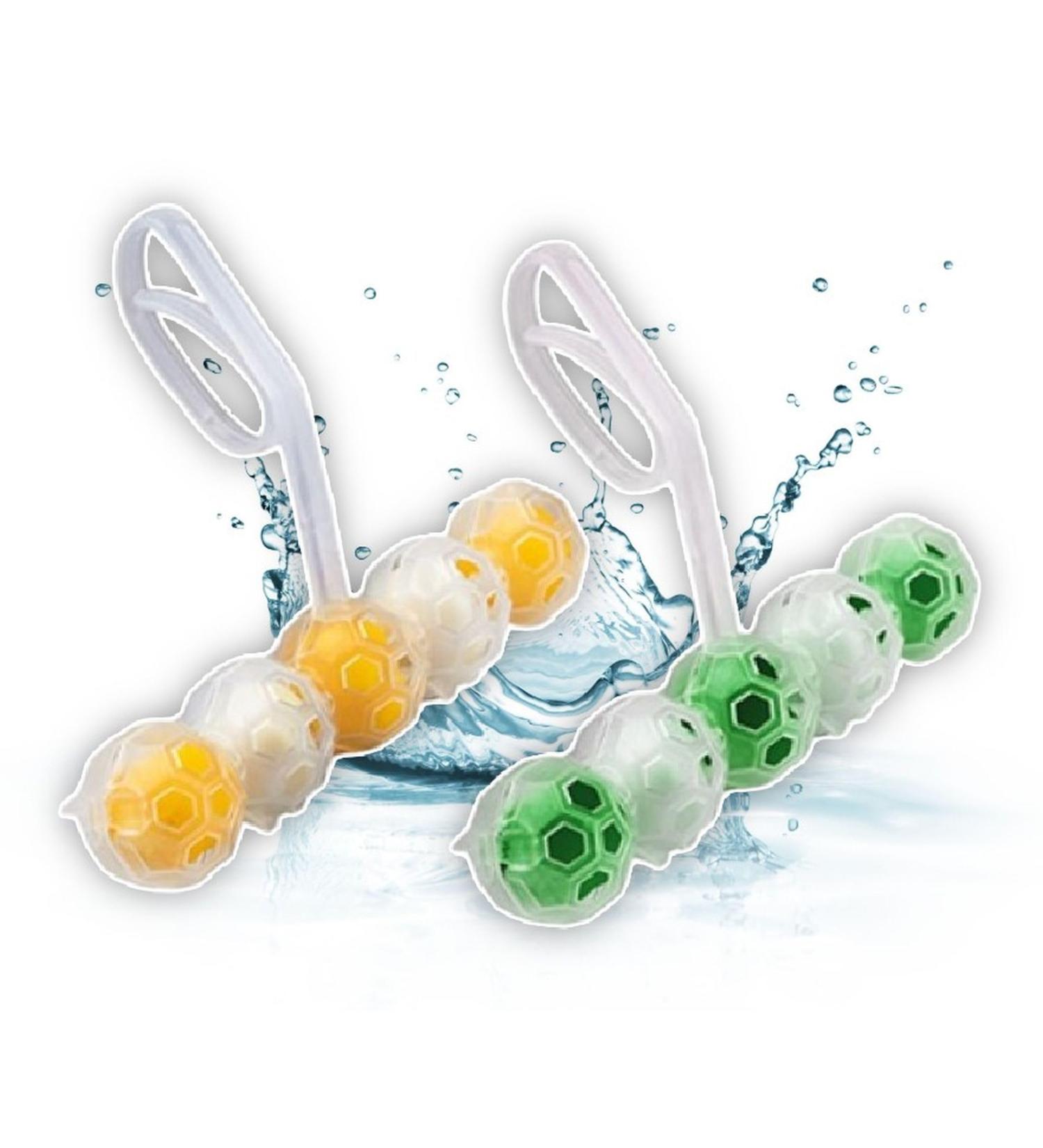 Set Of 2 Powerball Toilet Bowl Cleaner Clip On Rim Blocks Fresh Lemon & Fresh Pine Freshener - Buy Online on GoSupps.com