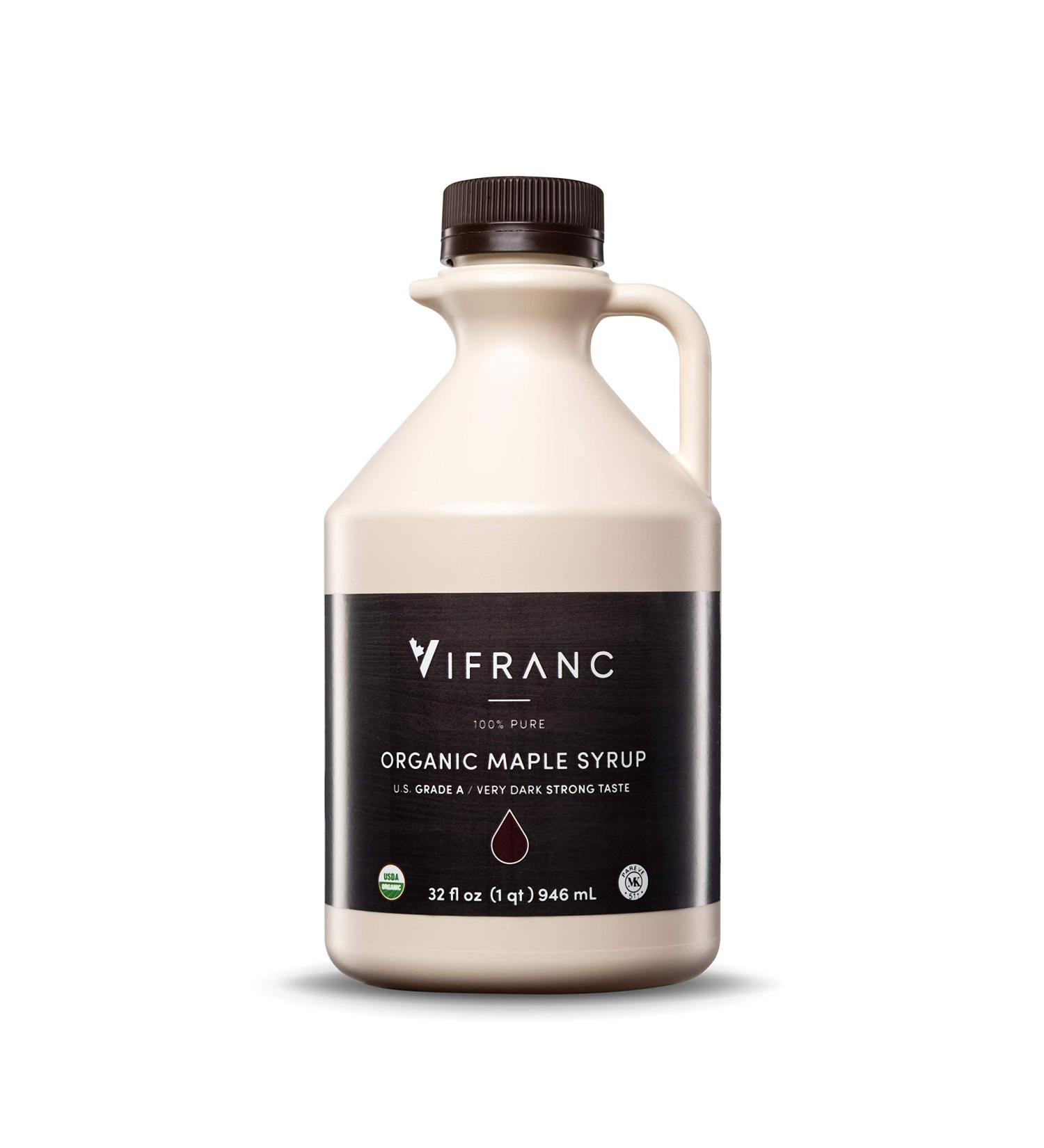 Vifranc Organic US Grade A Maple Syrup - Very Dark - 32oz | Pure & Natural - Buy Online on GoSupps.com