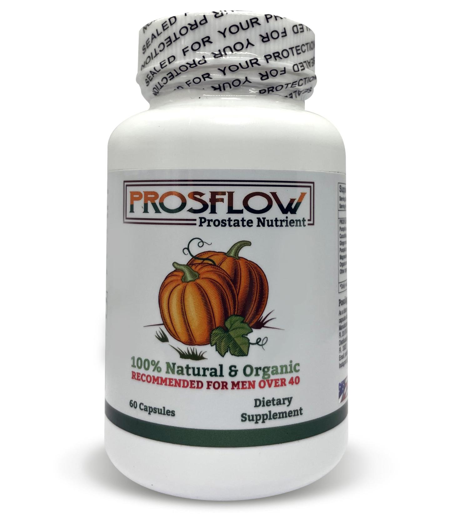 Prosflow Prostate Nutrient. Supplement for Men- Daily Support for Prostate Function Urinary Flow & Men's Wellness- Premium Herbal & Nutrient Formula- Non-GMO Made in The USA. - Buy Online on GoSupps.com