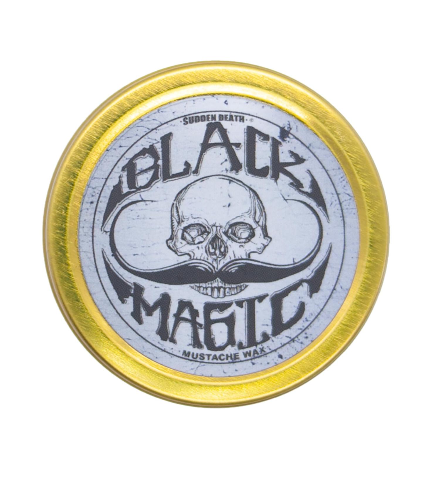 Black Magic Sudden Death Mustache Wax - Strong Hold, Hide Grey Hair, 1 oz Tin, Unscented - Buy Online on GoSupps.com