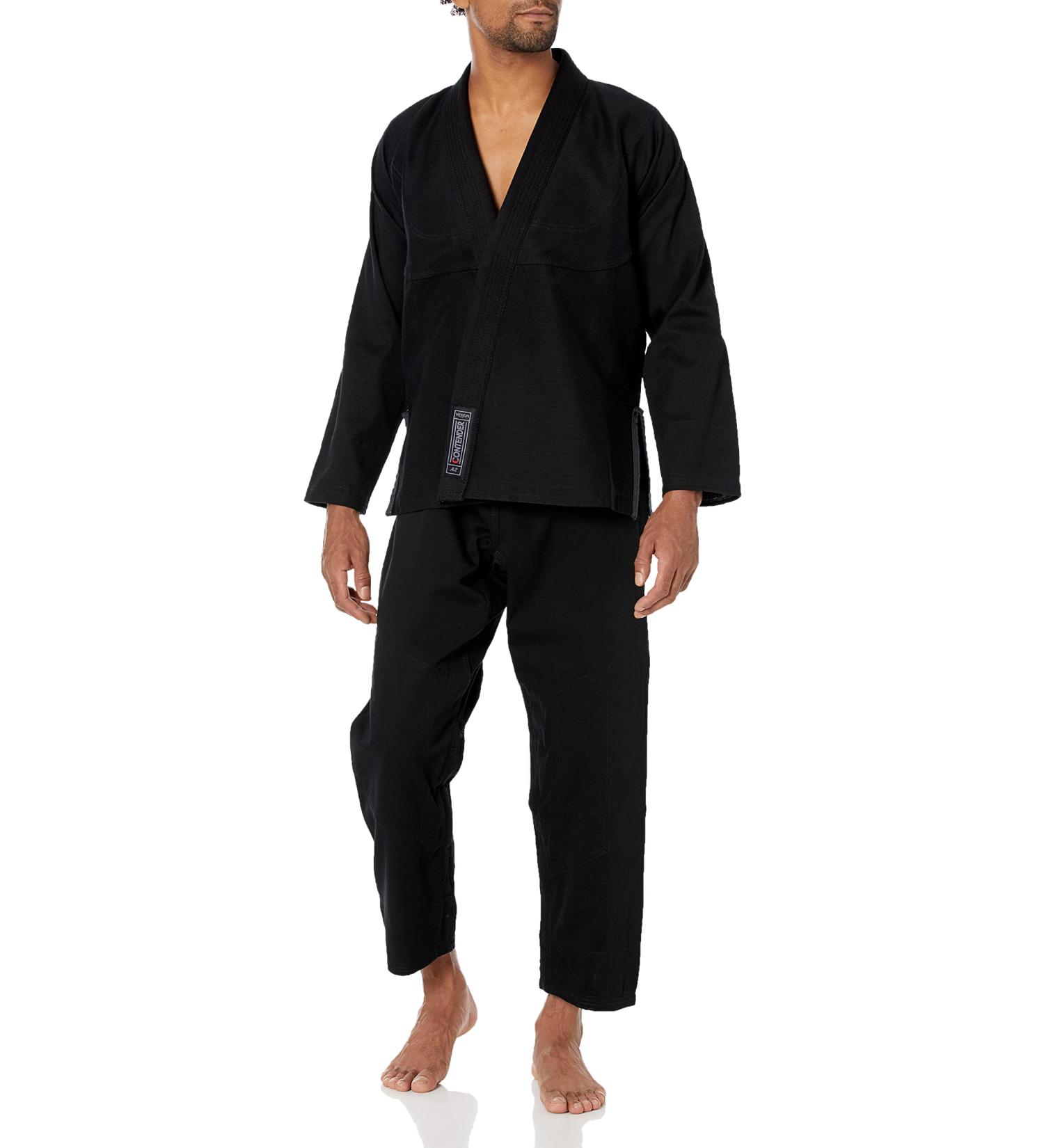Venum Contender Evo BJJ Gi Black A2.5 - Premium Brazilian Jiu Jitsu Gi - Buy Online on GoSupps.com