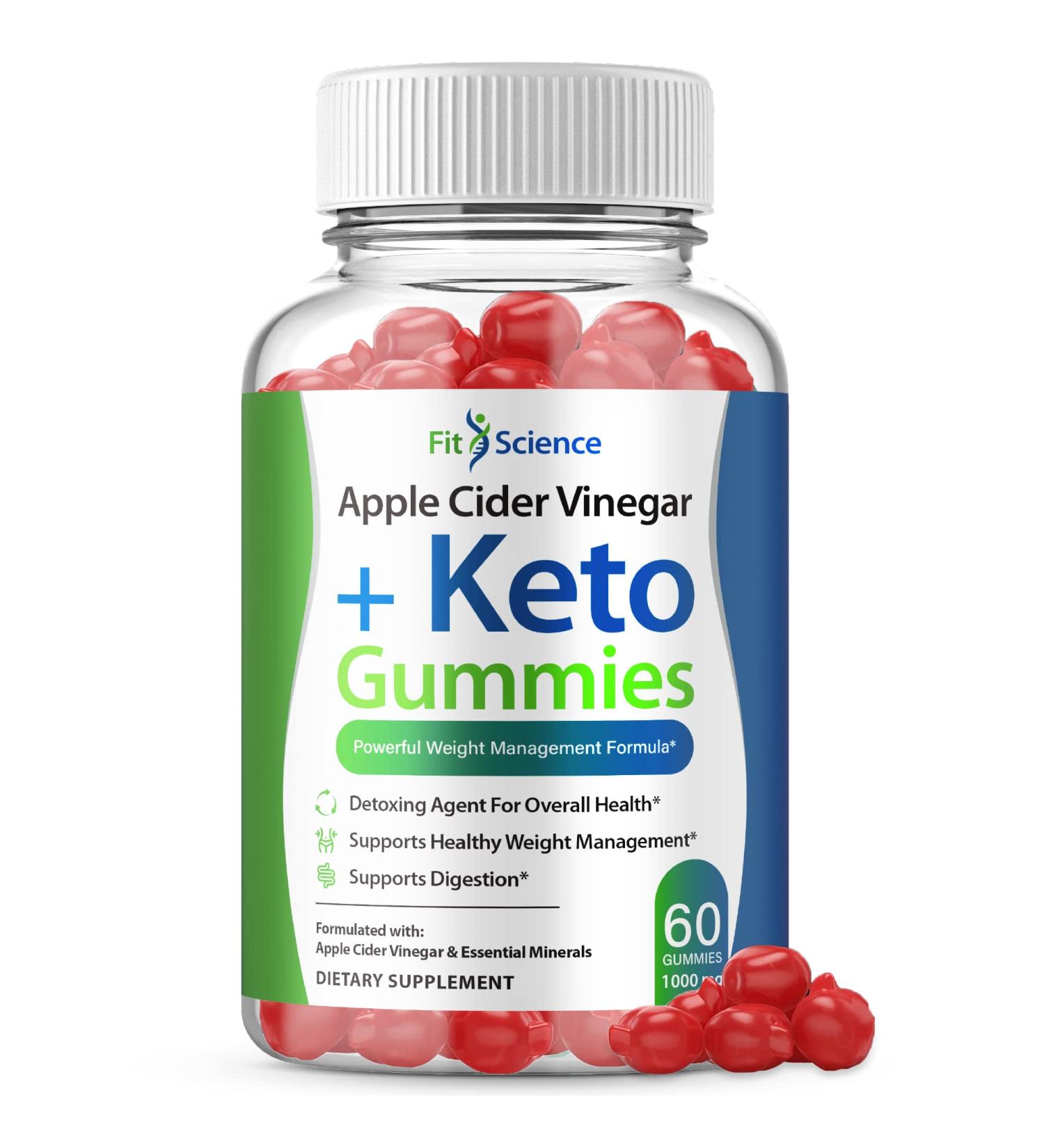 Fit Science Apple Cider Vinegar Keto Gummies - 60 Count - Buy Online on GoSupps.com