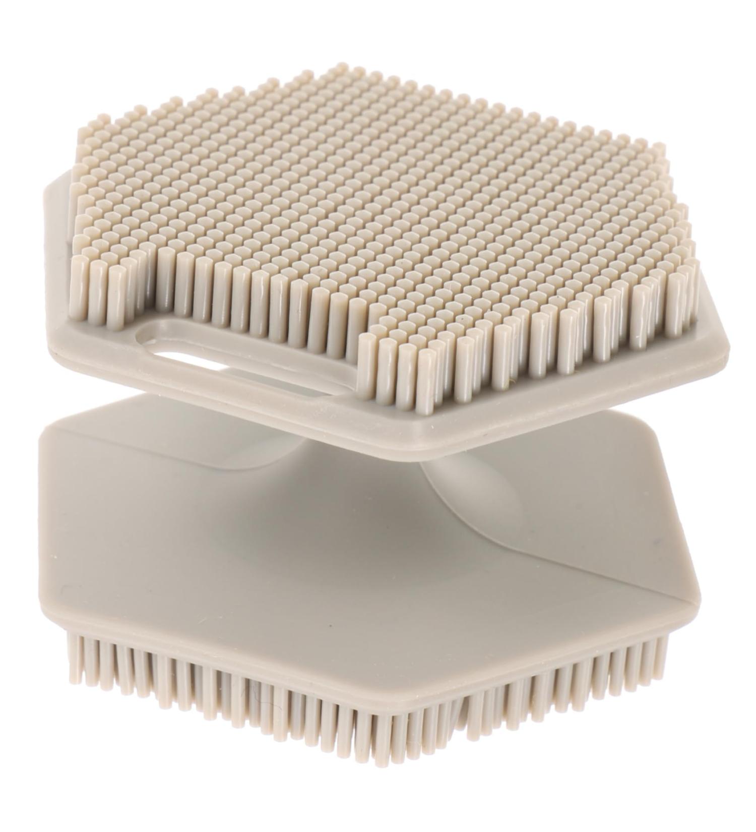 SOESFOUFU Face Brush Facial Cleansing Brush Exfoliator Face Washer Brush Facial Wash Brush Face Scrubber Facial Brush Face Cleansing Brush Double Head Silica Gel Cleaning Brush 6.50X6.50X4.00CM Grey - Buy Online on GoSupps.com