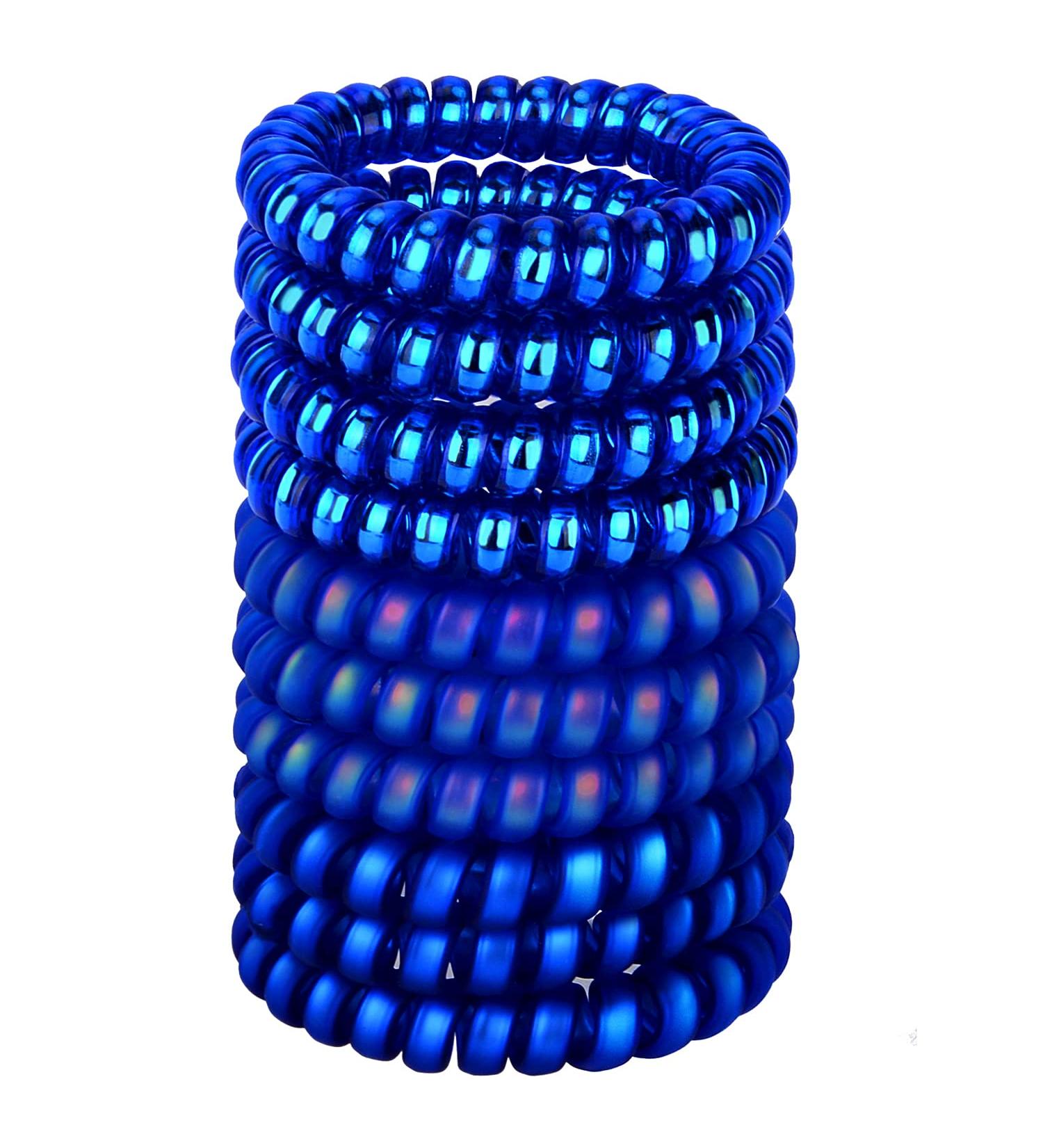 Jesslab Spiral Hair Ties 10 PC Traceless Coiled Ponytail Holders | No-Damage Hair Accessories for Women & Girls Color Sorted - Buy Online on GoSupps.com