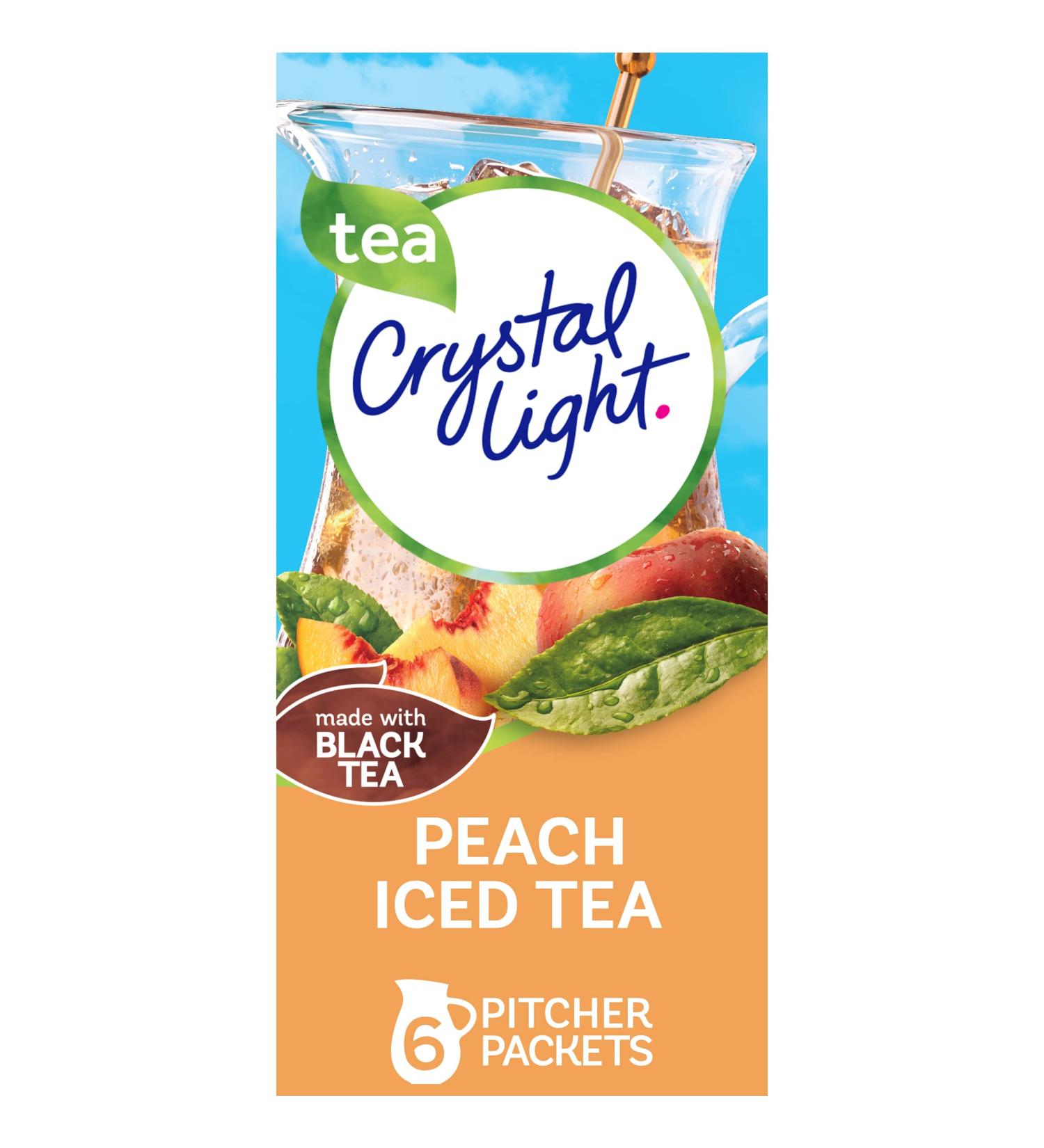Crystal Light Sugar-Free Peach Iced Tea Powdered Drink Mix - 6 Packets (Pack of 1) - Buy Online on GoSupps.com