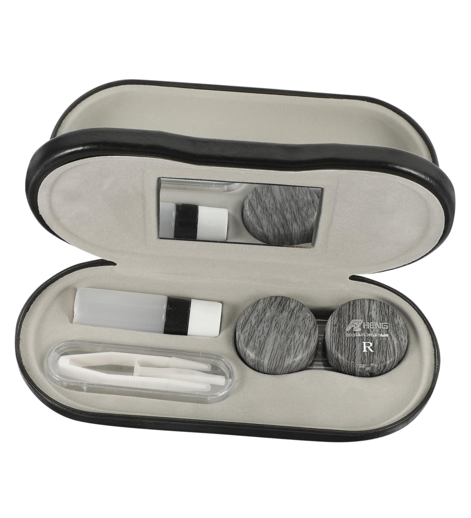 Goohochy 2-in-1 Portable Glasses & Contact Lens Case - Travel Organizer for Eyewear - Buy Online on GoSupps.com