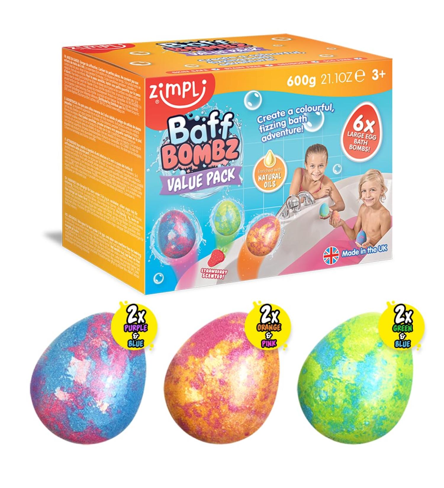 Zimpli Kids 6697 Bath Bombs - Mixed 6-Pack Egg for Fun Bath Play | International Shipping Available - Buy Online on GoSupps.com