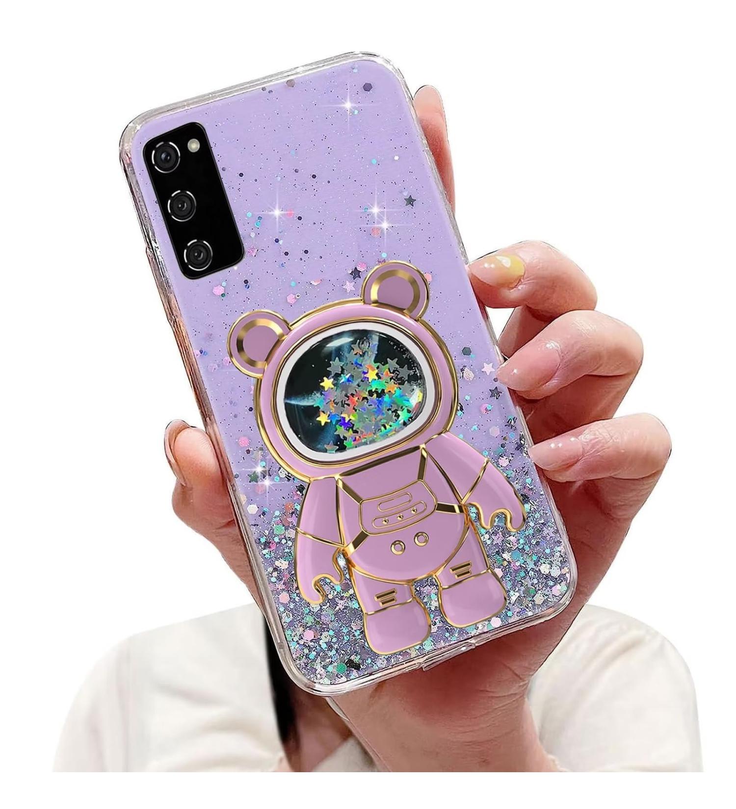 Shop Tivenfezk Nadoli Galaxy A51 Astronaut Case - Glitter Soft Silicone Cover Hidden Stand Purple - International Shipping Available - Buy Online on GoSupps.com
