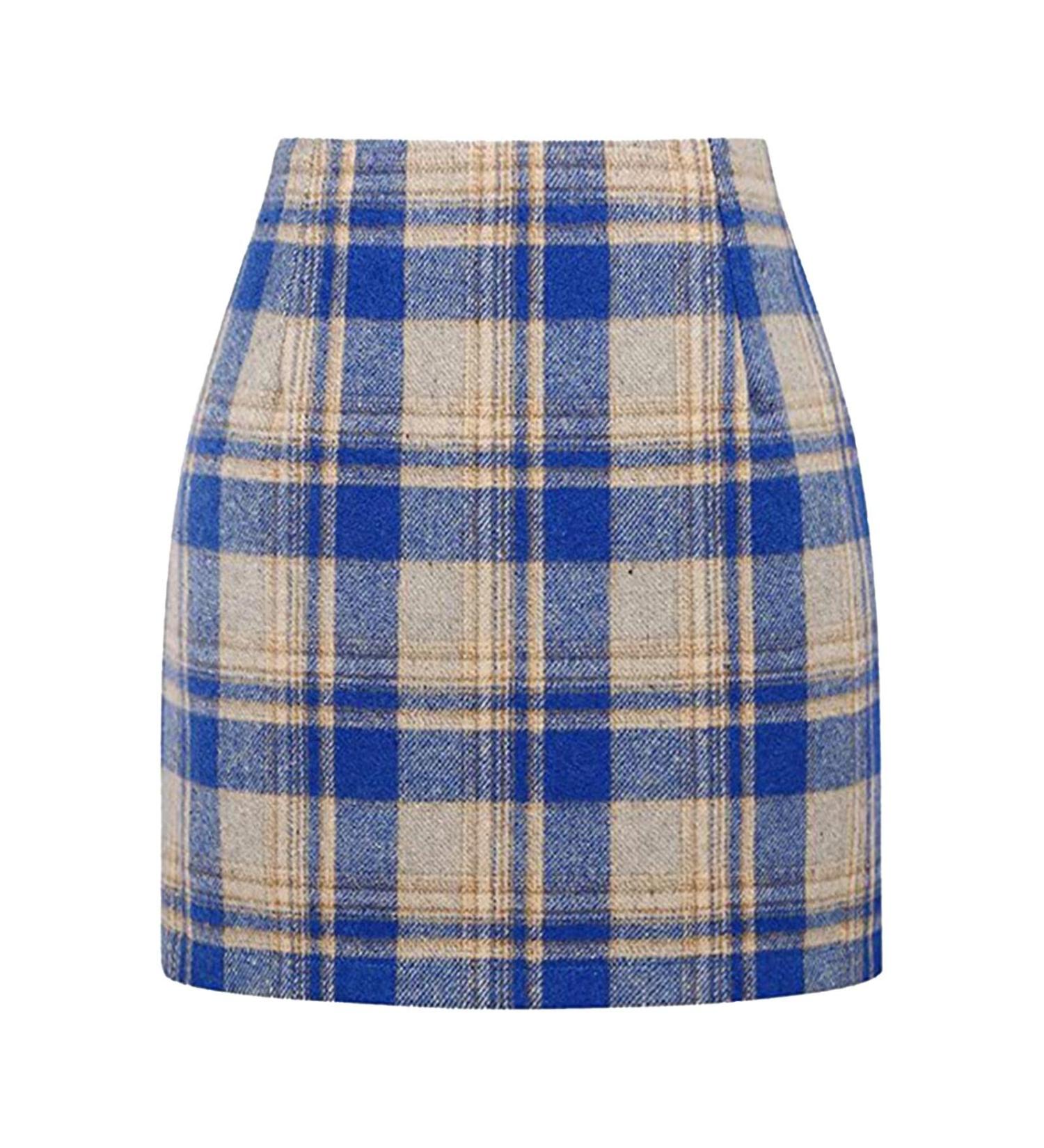 Buy Elegant Women's Boho Winter Skirt - High Waist Chiffon A-Line Swing Skirt in Blue for Ladies - Buy Online on GoSupps.com