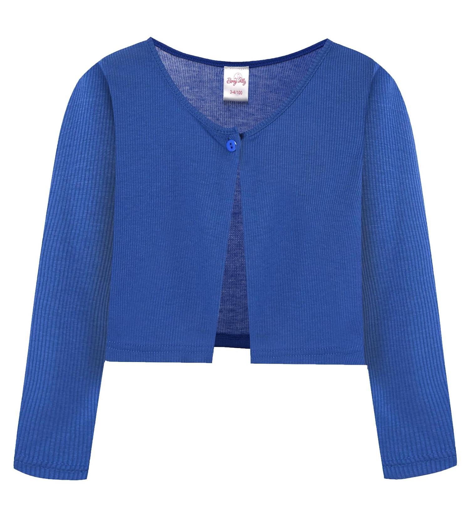 BONNY BILLY Girls Cardigan 4-5 Years Knitted Cotton Bolero Shrug - Navy Blue - Buy Online on GoSupps.com