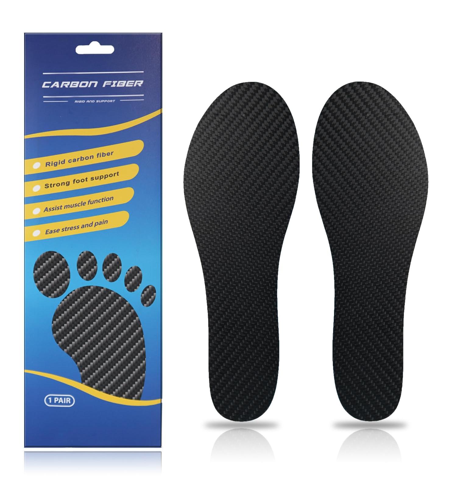 Carbon Fiber Insole for Hallux Rigidus & Turf Toe - Rigid Sole Shoe Inserts for Sports & Hiking (Men's 6-6.5 Black - Buy Online on GoSupps.com