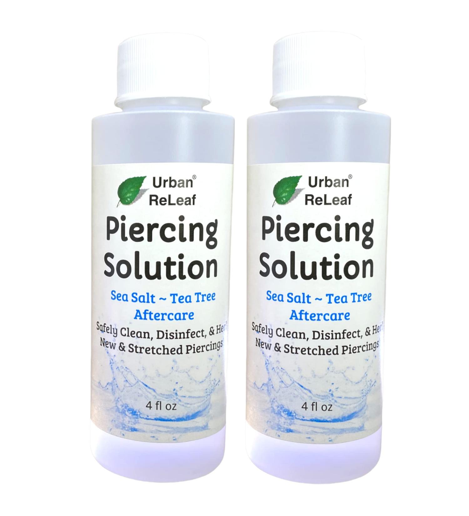 Urban ReLeaf 8oz Piercing Solution: Healing Sea Salts Botanical AFTERCARE - Gentle, Effective, 100% Natural - Buy Online on GoSupps.com