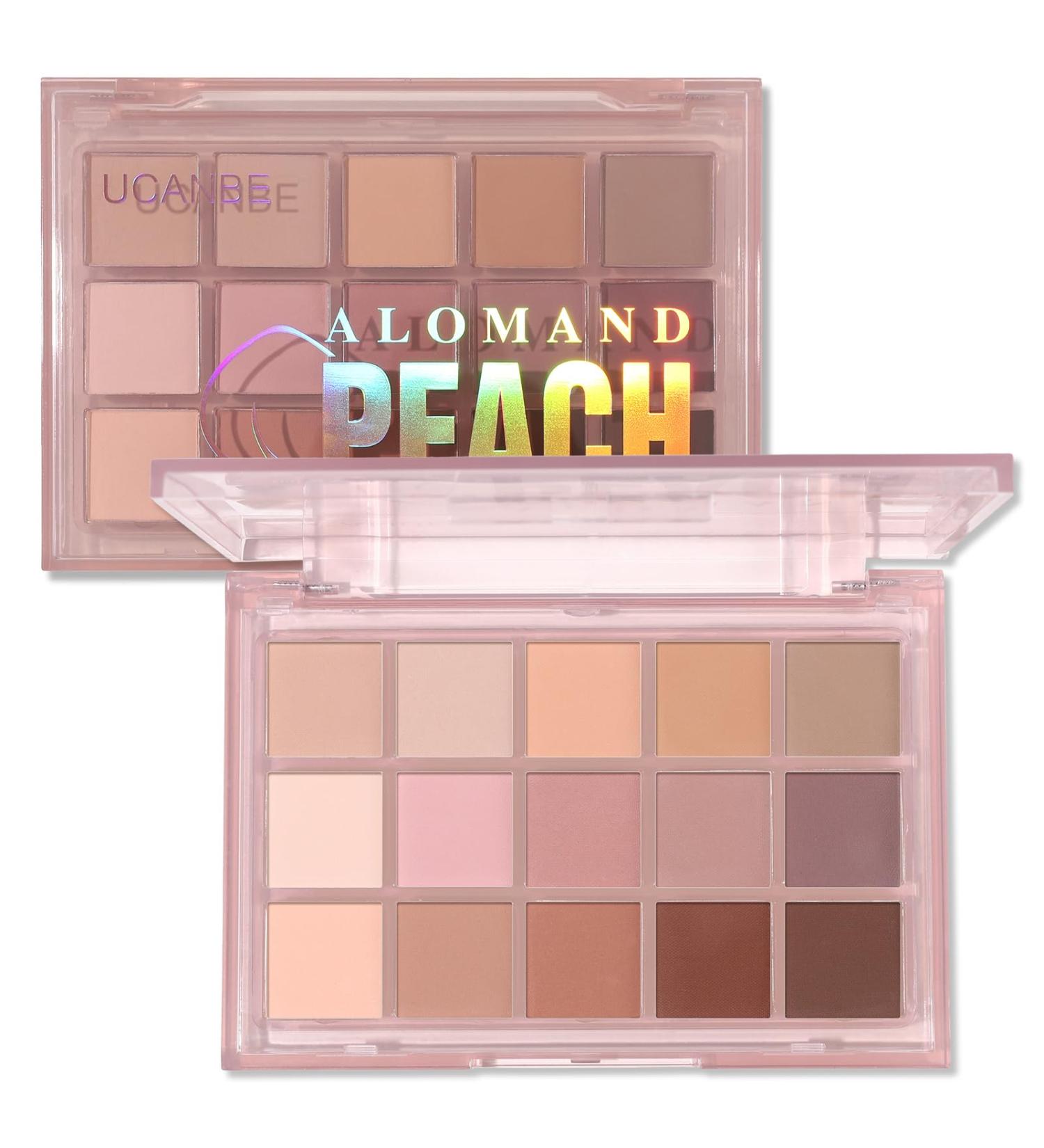 Ucanbe 15-Color Eyeshadow Palette - Matt & Waterproof Multi-Color Makeup - Long-Lasting Pigmentation (Peach) - Buy Online on GoSupps.com