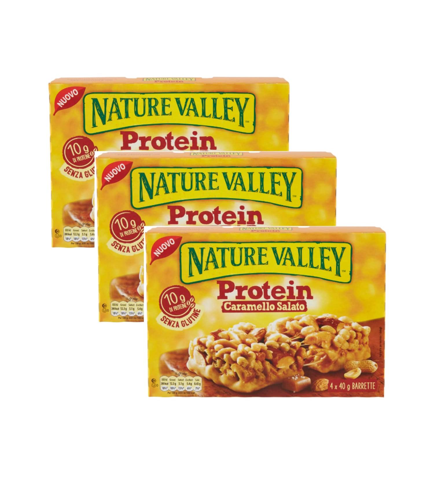 Nature Valley | Barre prot in e molle aux cacahu tes et aux amandes avec enrobage de caramel sal - 3 paquets