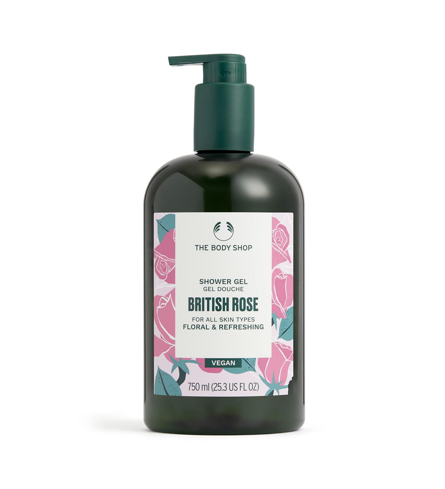The Body Shop British Rose Shower Gel 25.3 Fl Oz - Pack of 1 | Refreshing British Rose Body Wash - Buy Online on GoSupps.com