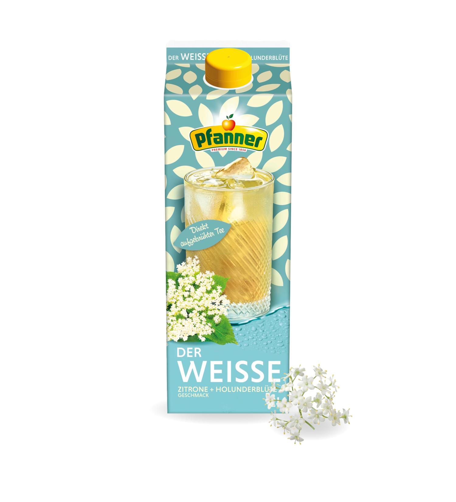 Buy Pfanner The White Lemon Elderflower Iced Tea - 2L Tetra Pak | Directly Brewed Tea with Lemon Juice - International Shipping Available - Buy Online on GoSupps.com
