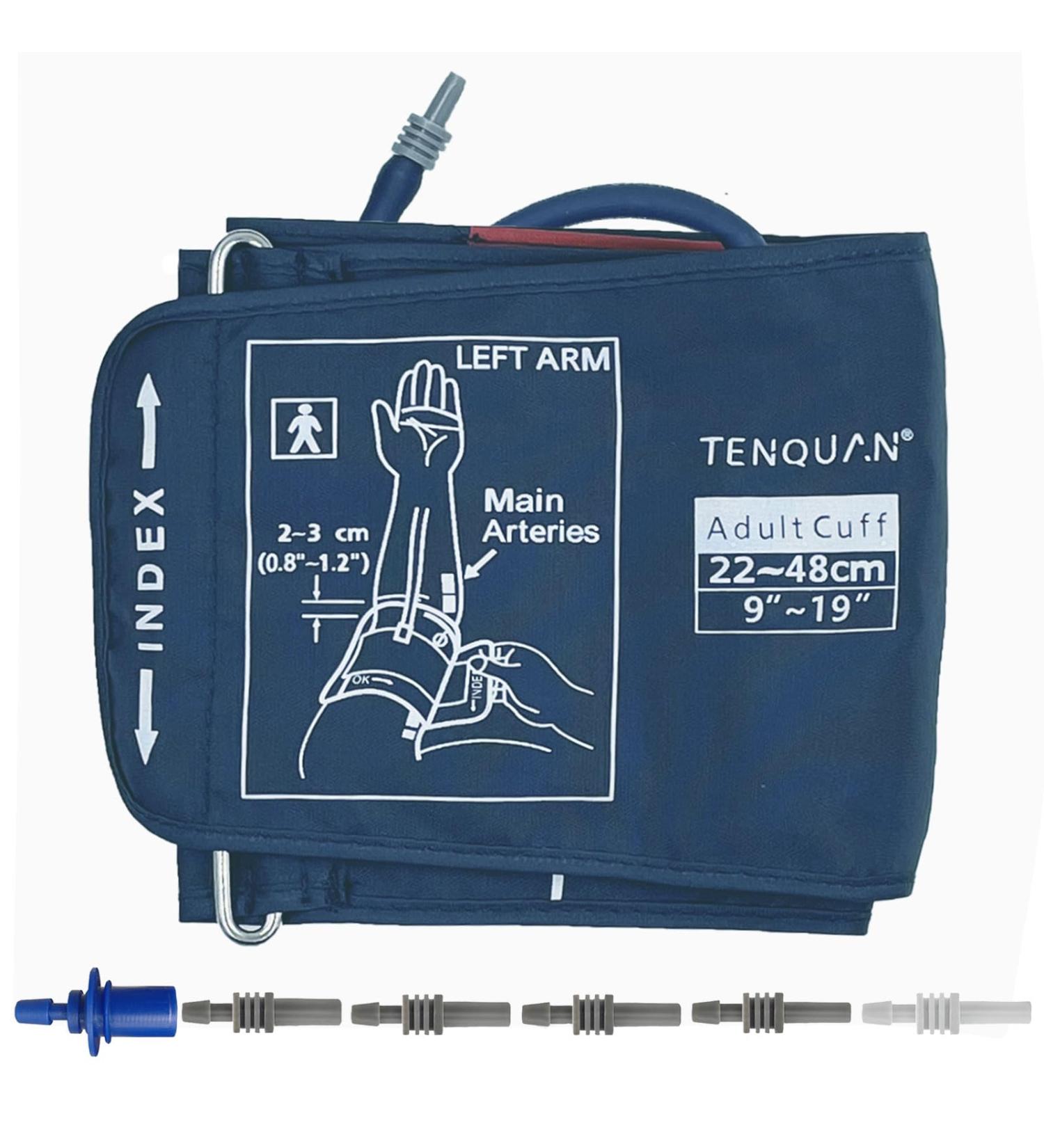TENQUAN Large Cuff (22-48cm) for Blood Pressure Monitor - Arm Circumference Cuff for Upper Arm Digital Blood Pressure - with Connector - Buy Online on GoSupps.com