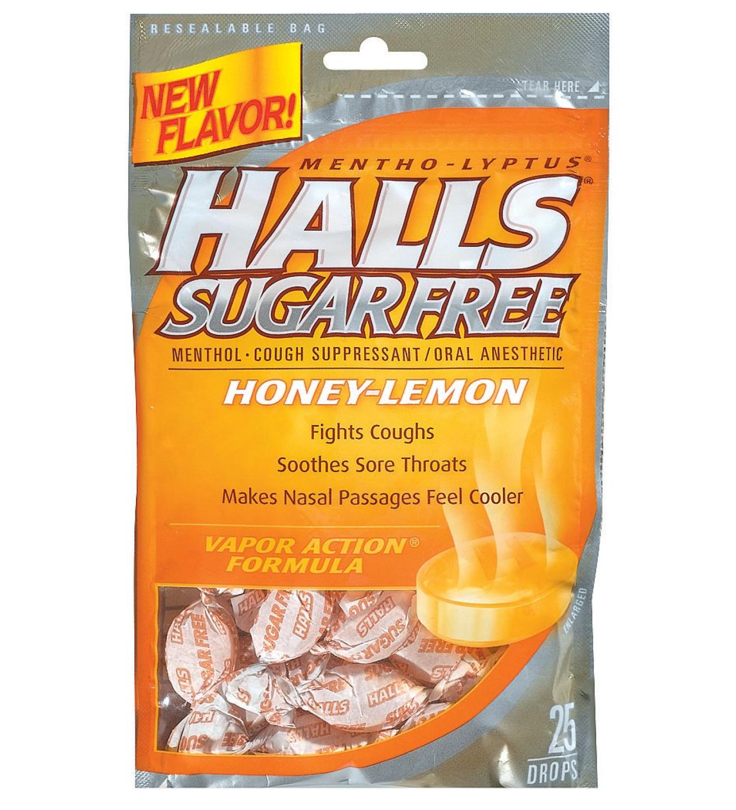 Halls Menthol Honey Lemon Flavor 9 Drops