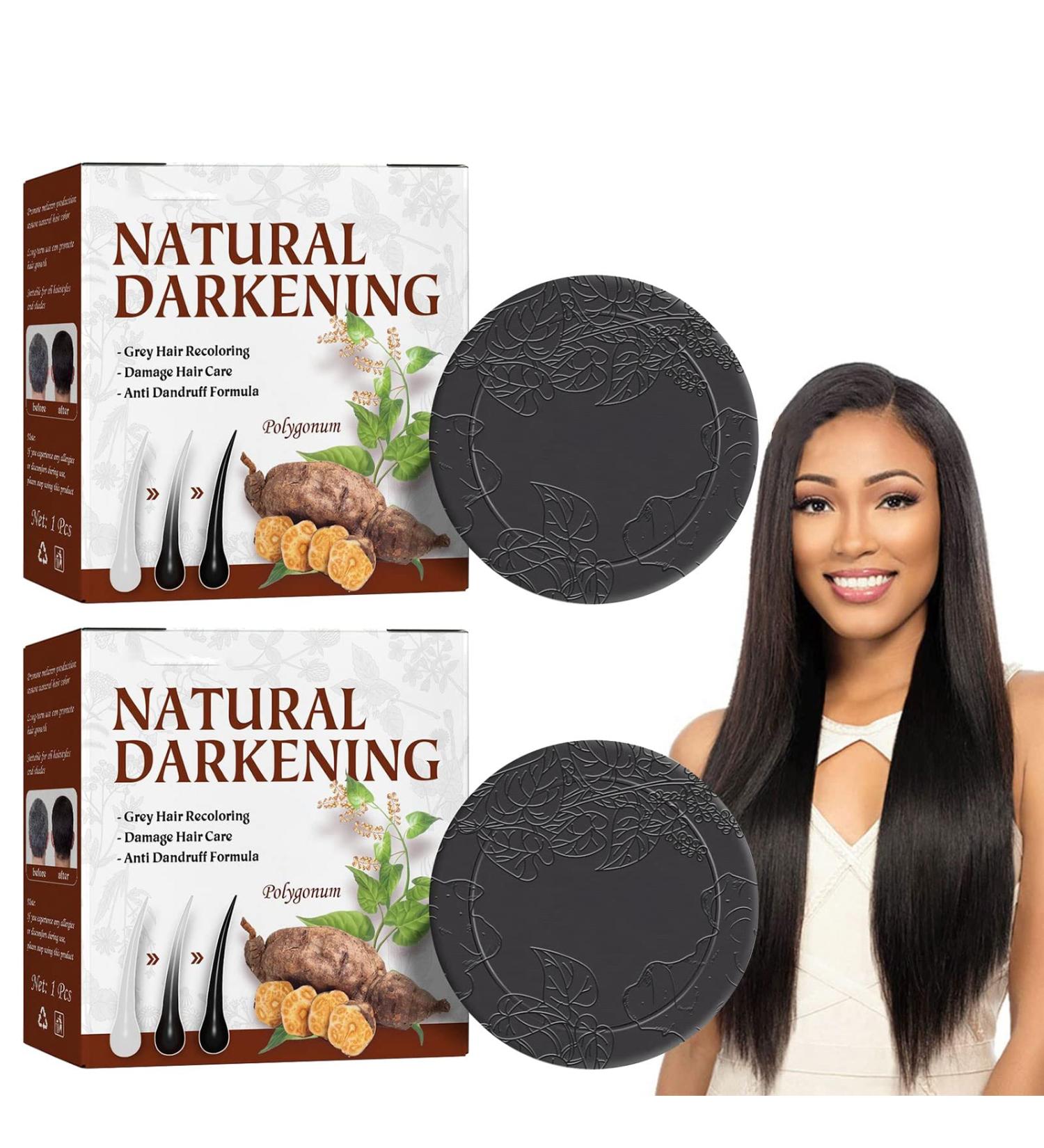 Organic Grey Reverse Shampoo Bar - LUOBU Polygonum Multiflorum - 2PCS - Buy Online on GoSupps.com