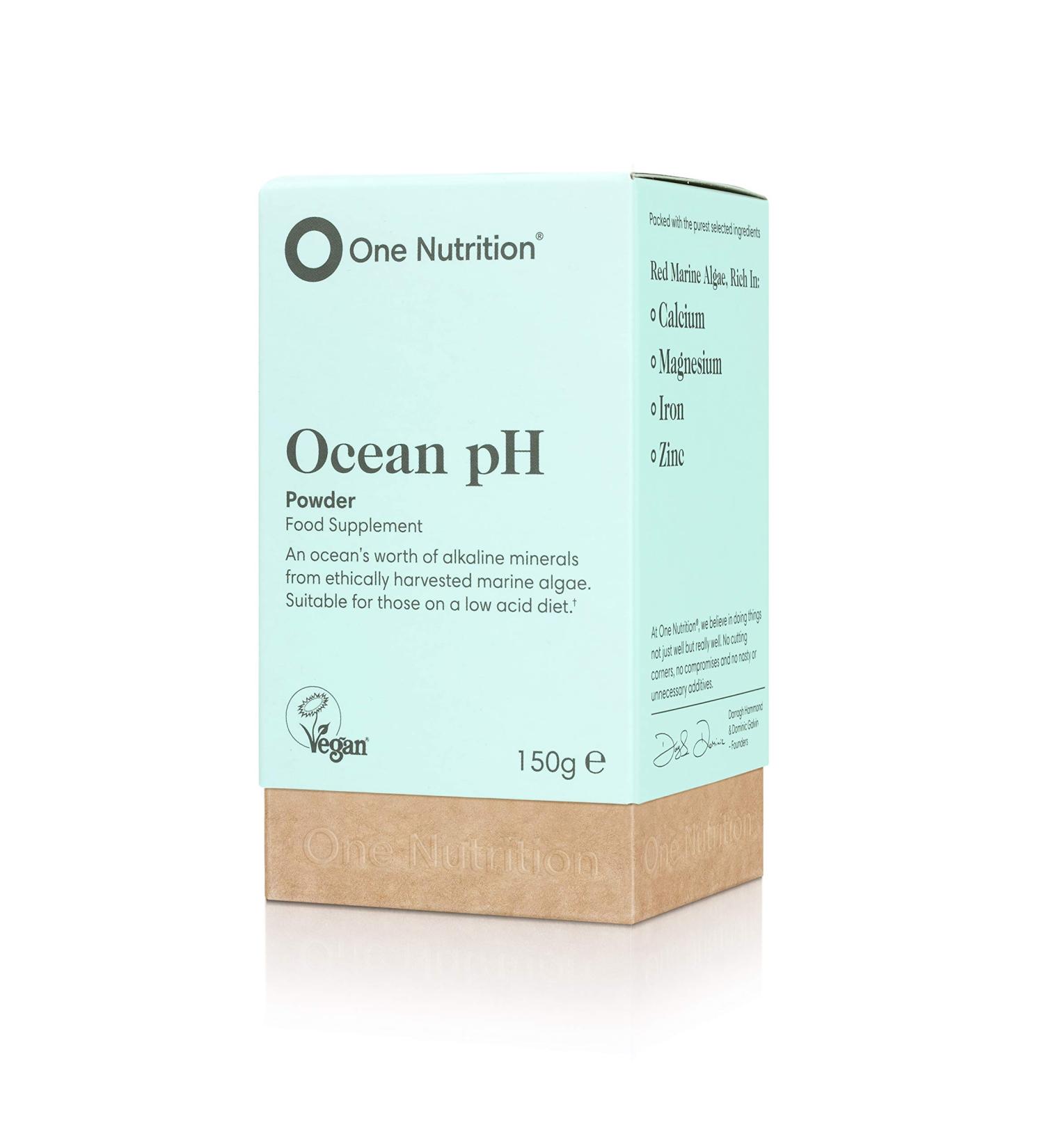 One Nutrition Ocean-pH Calcified Red Mineral Algae - Rich in Calcium Magnesium Zinc & Iron Ethically Harvested Sports Nutrition 60 Servings 150g Powder - Buy Online on GoSupps.com