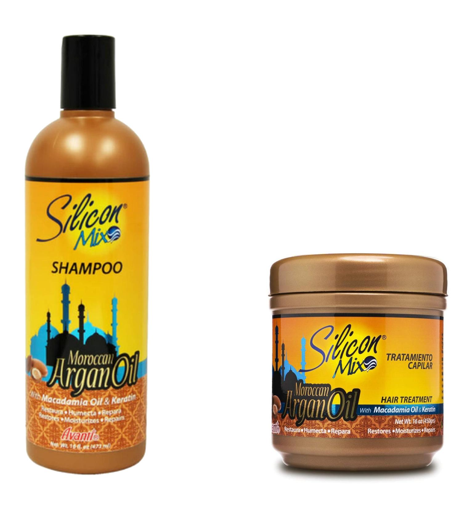 Buy Silicon Mix Moroccan Argan Oil Shampoo + Hair Treatment Set 16oz | Best International Shipping - Buy Online on GoSupps.com