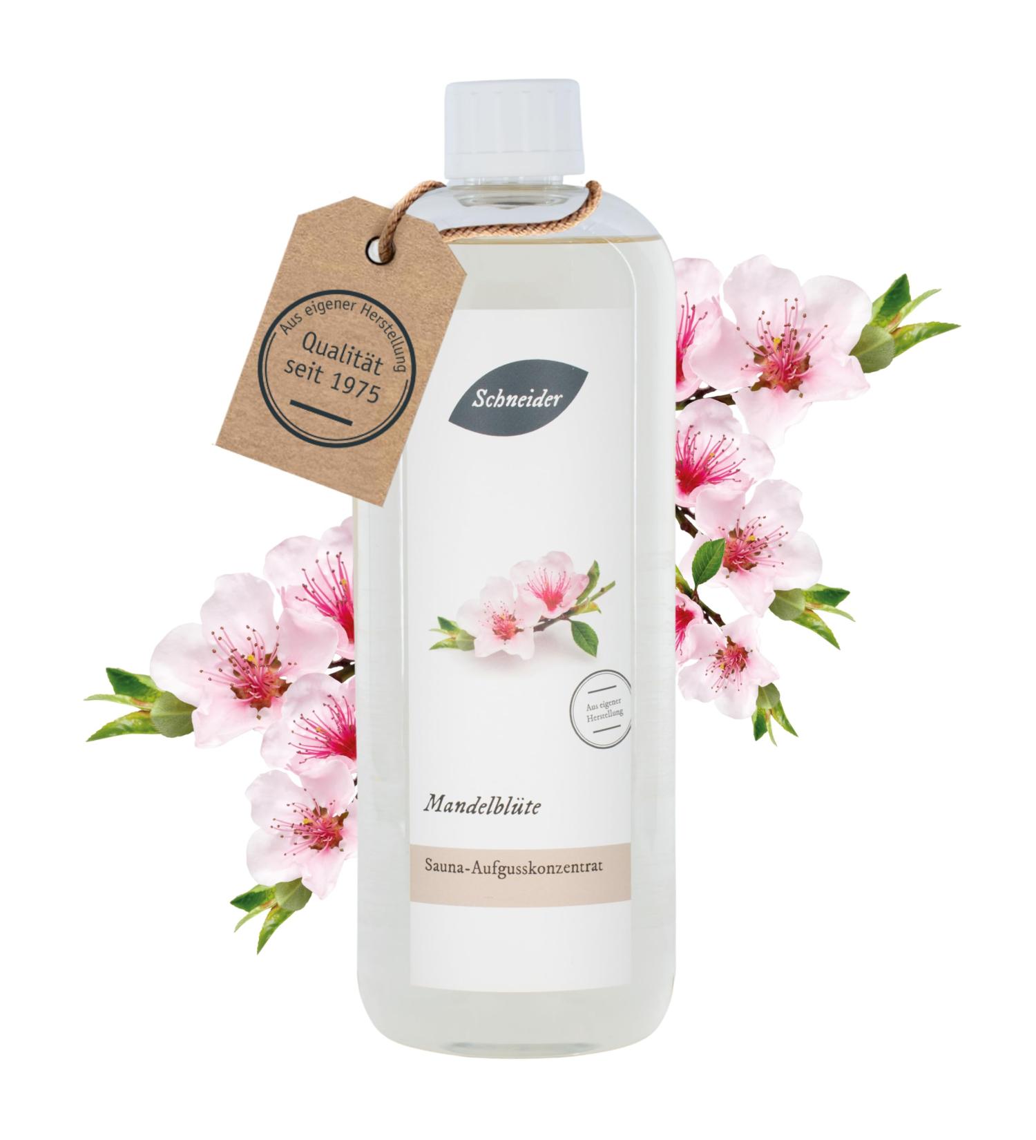 Saunabedarf Schneider Infusion Concentrate Almond Blossom - Sweet-Floral Sauna Essence 1000ml | International Shipping Available - Buy Online on GoSupps.com