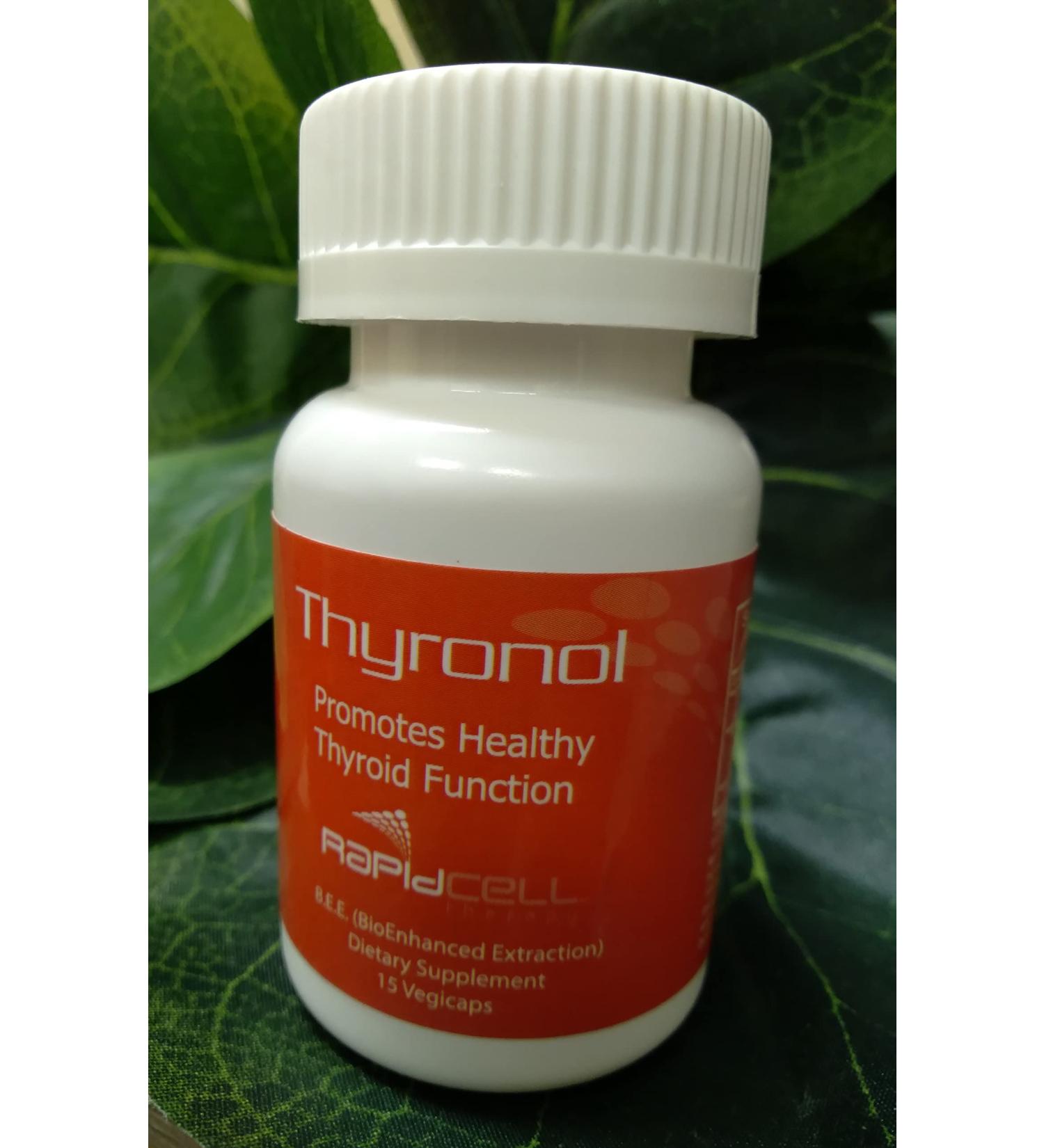 RAPID CELL THERAPY THYRONOL 15 Capsules/Bottle Promotes Healthy Thyroid Function