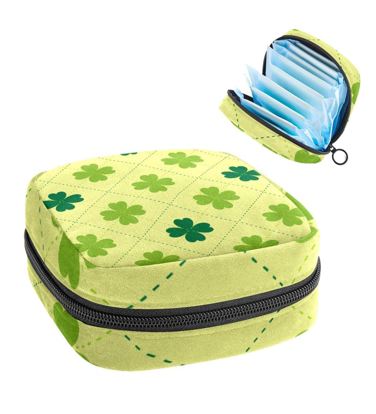 Four Leaf Clover Sanitary Napkin Storage Bag - Portable Period Pouch for Women - Multi-Colored - 1Pc - Buy Online on GoSupps.com