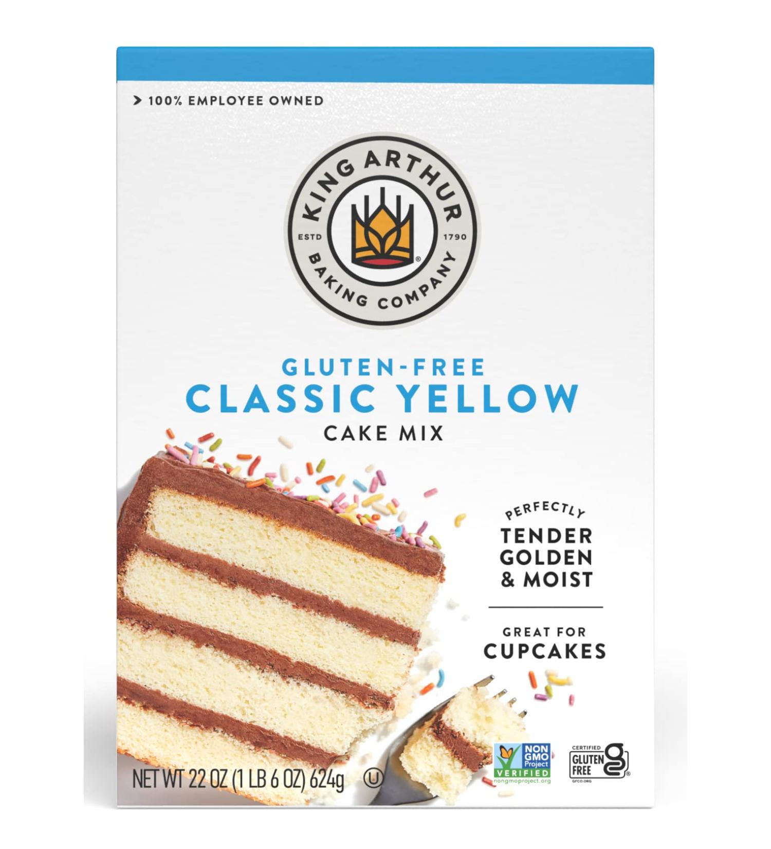 King Arthur Gluten-Free Yellow Cake Mix - 22 oz | Non-GMO, Certified Kosher, Non-Dairy - Buy Online on GoSupps.com