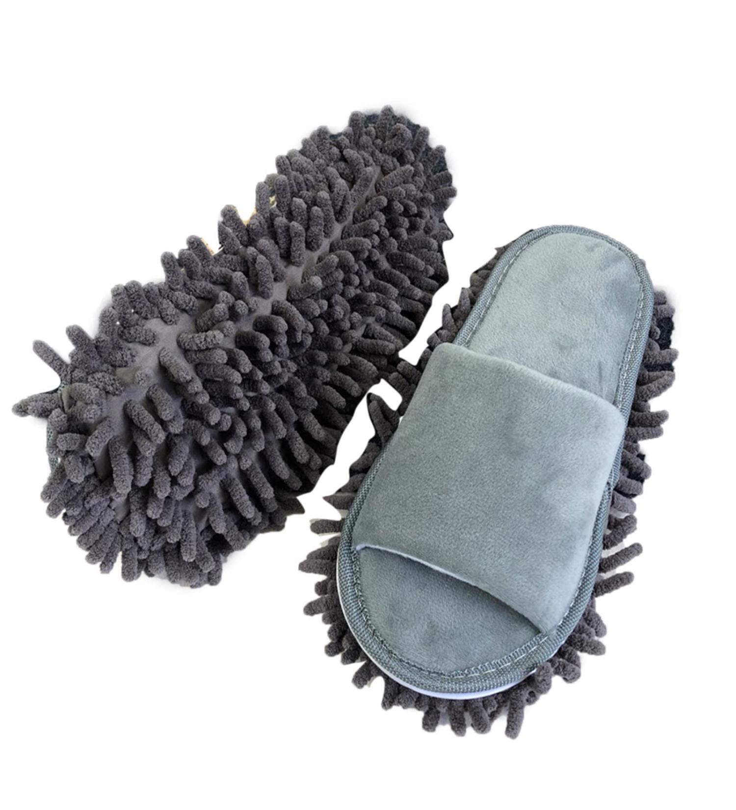 Floor Slippers Washable Mop Slippers Shoes Lazy Open Fingers Mop Slipper Soft Color Cleaning Slipper Floor Cleaning Tool M 39-41 Grey - Buy Online on GoSupps.com