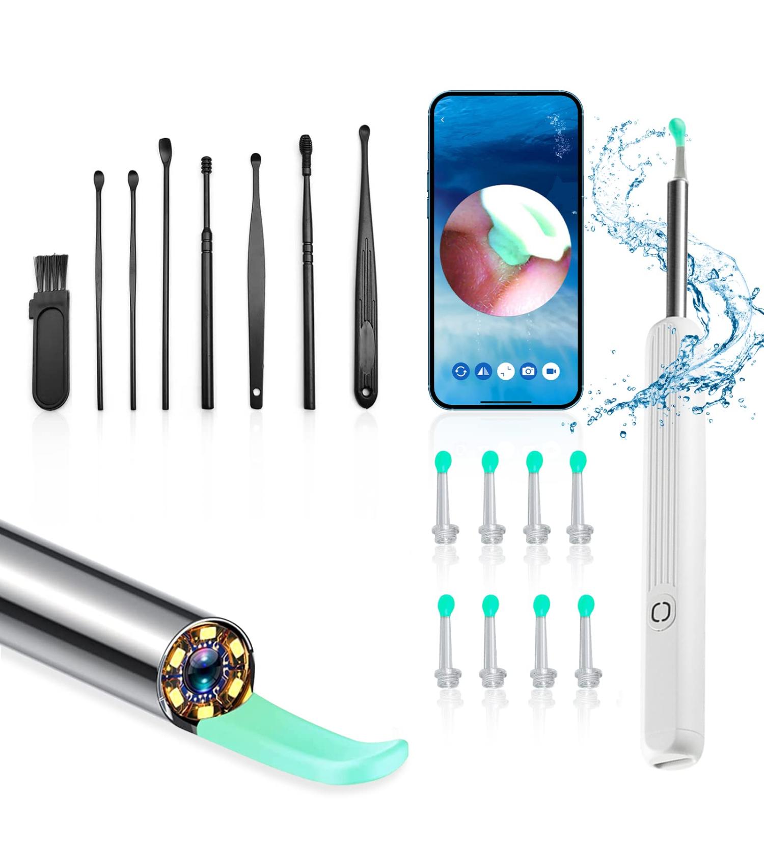 AVM NE3 Ear Wax Removal Kit - 1296p HD Wireless Endoscope with App Control Waterproof 8 Ear Cleaners for Kids Adults & Pets - iOS & Android Compatible - Buy Online on GoSupps.com