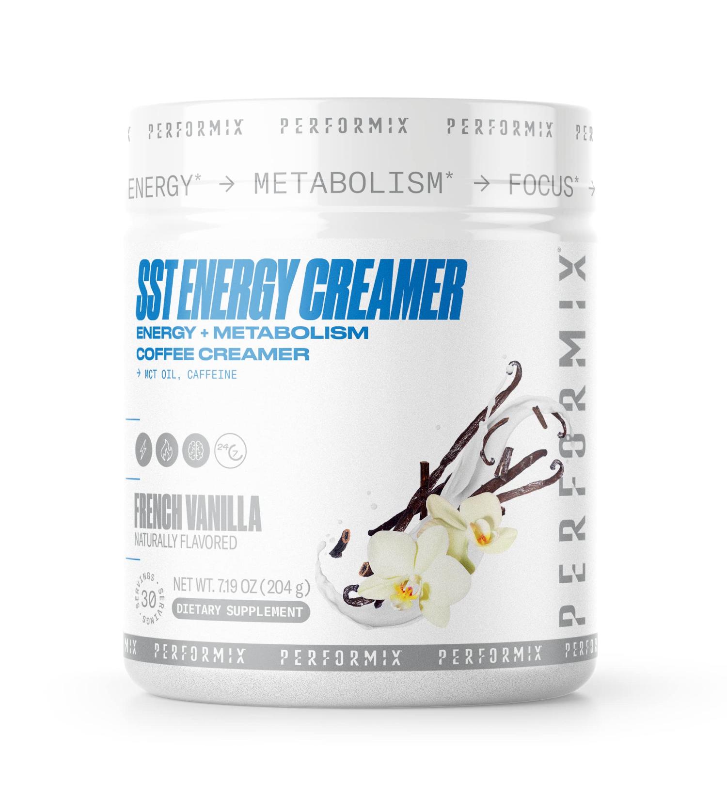 Performix SST Energy Coffee Creamer French Vanilla - Boost Energy, Focus, and Metabolism - MCT Oil and Caffeine Infused - Sustained Energy with No Crash - Buy Online on GoSupps.com